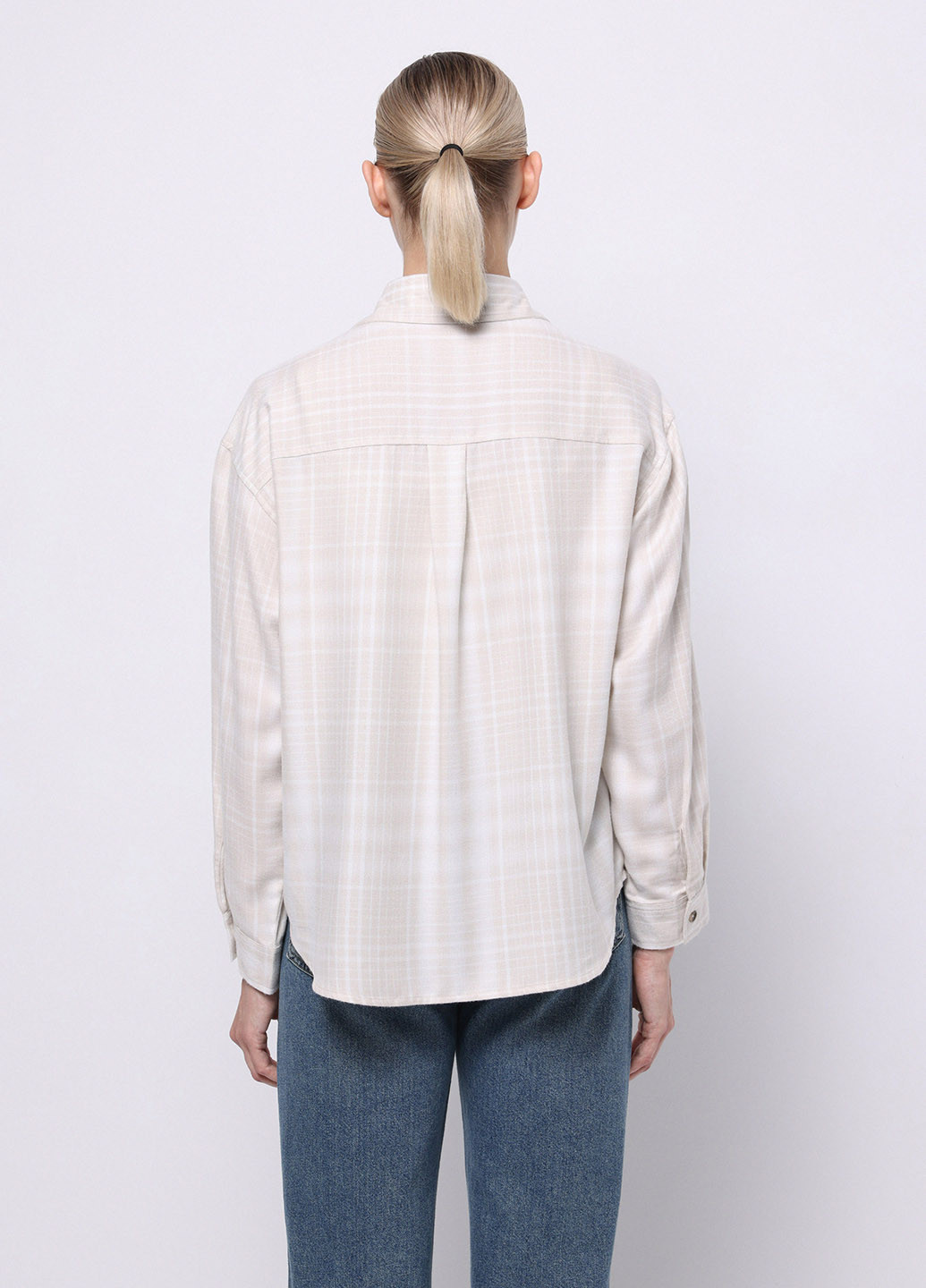 Светло-бежевая кэжуал рубашка в клетку Colin's