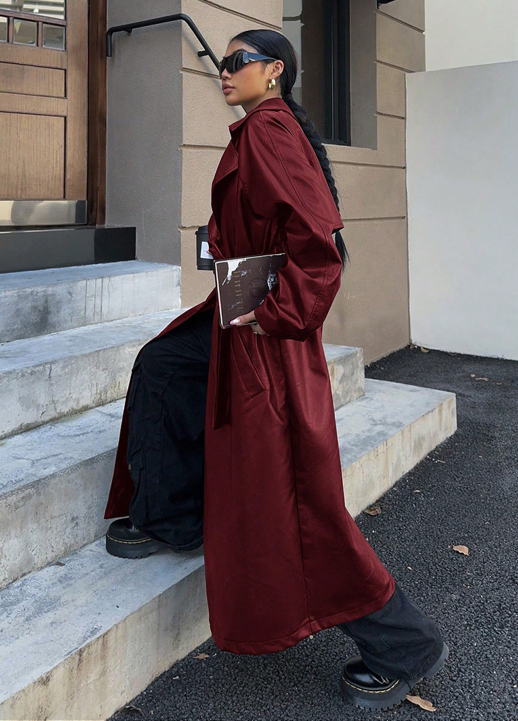 Плащ SHEIN тренчкот на гудзиках демісезон (338187643)