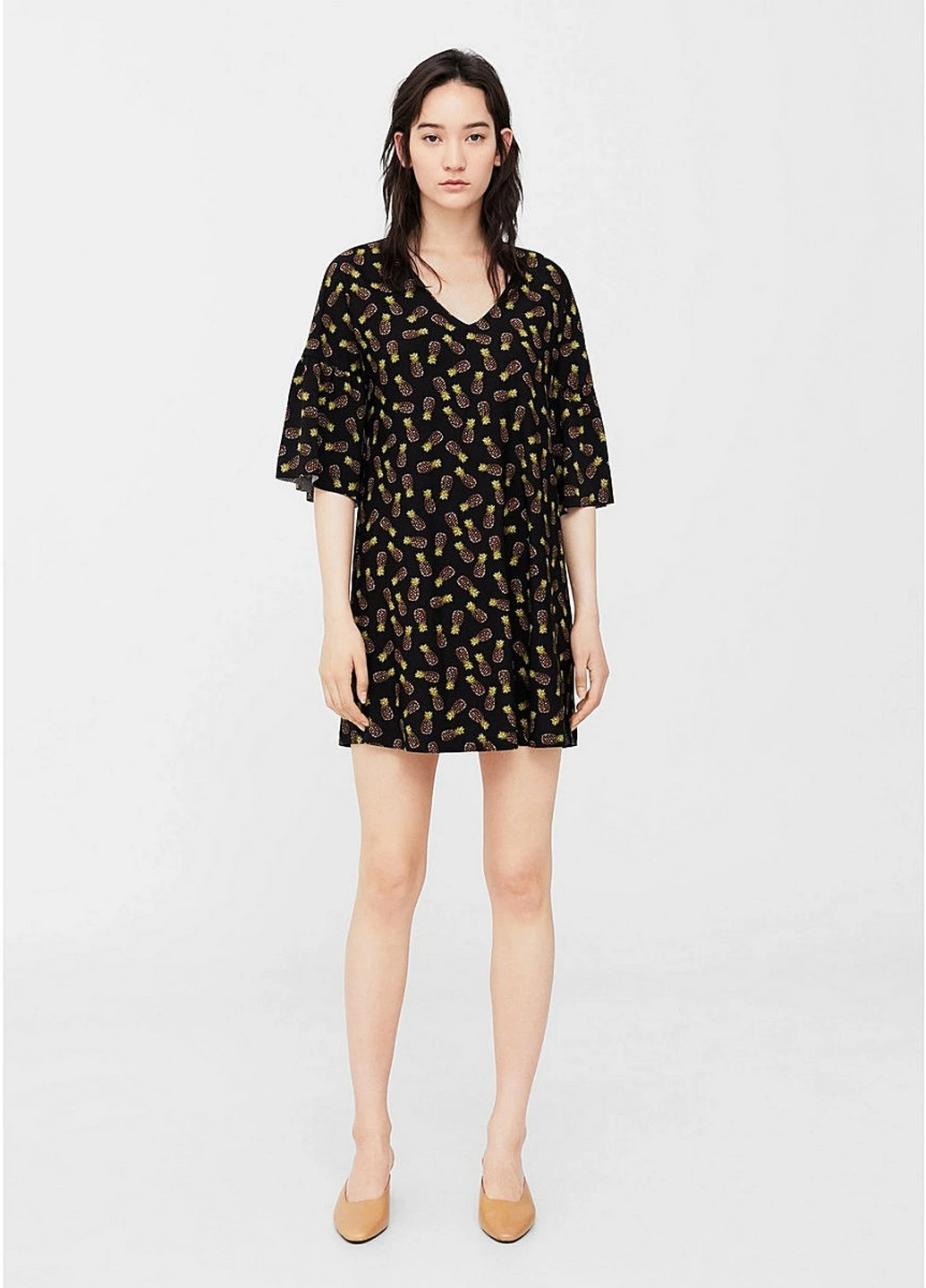 Красное кэжуал платье Mango однотонное