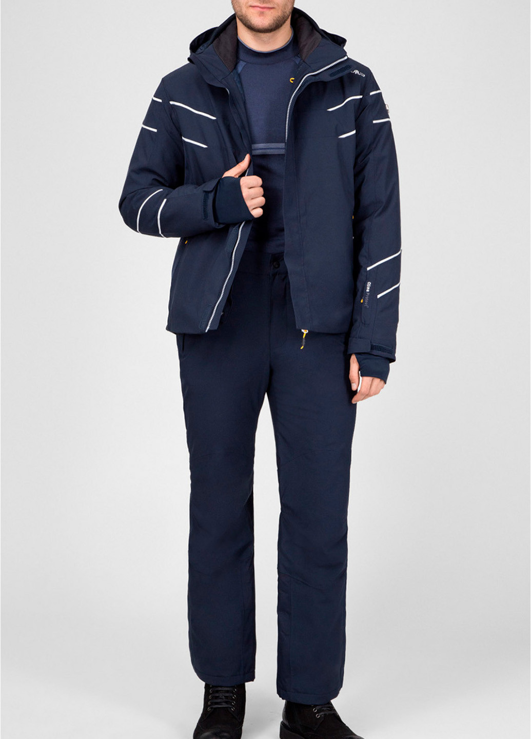 Темно-синие спортивные демисезонные прямые брюки CMP