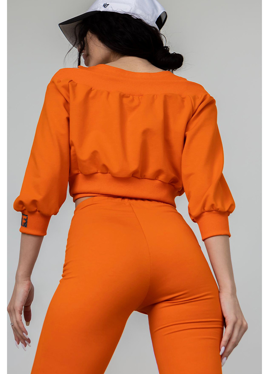 Оранжевые кэжуал демисезонные прямые брюки TOTALFIT