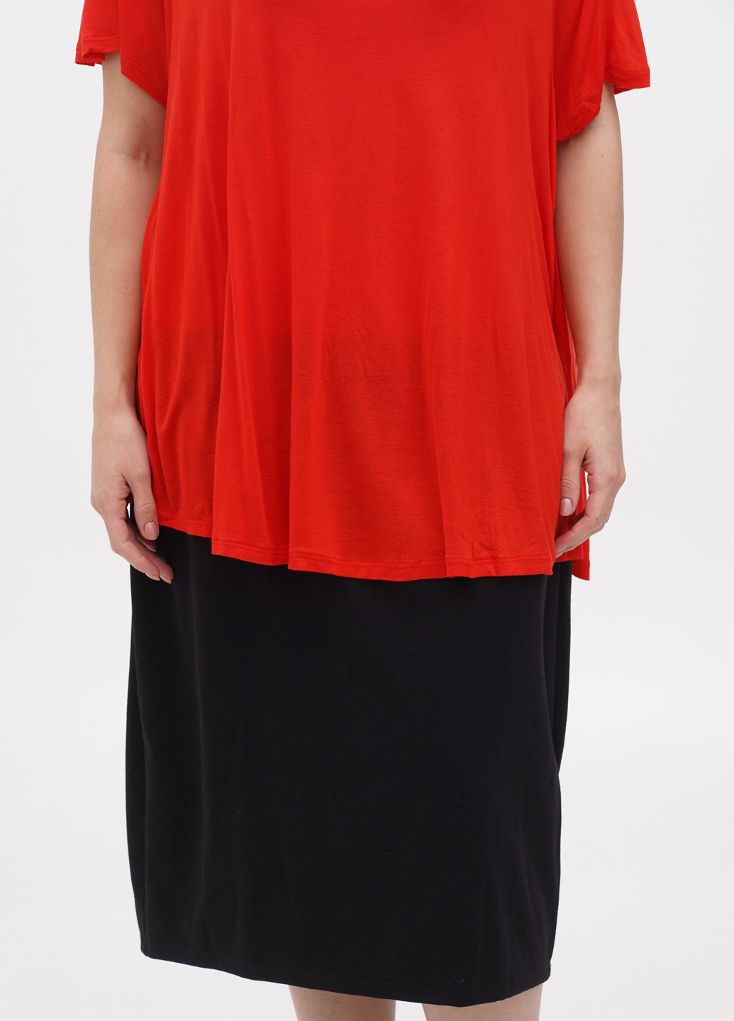 Красное кэжуал платье Kiabi однотонное