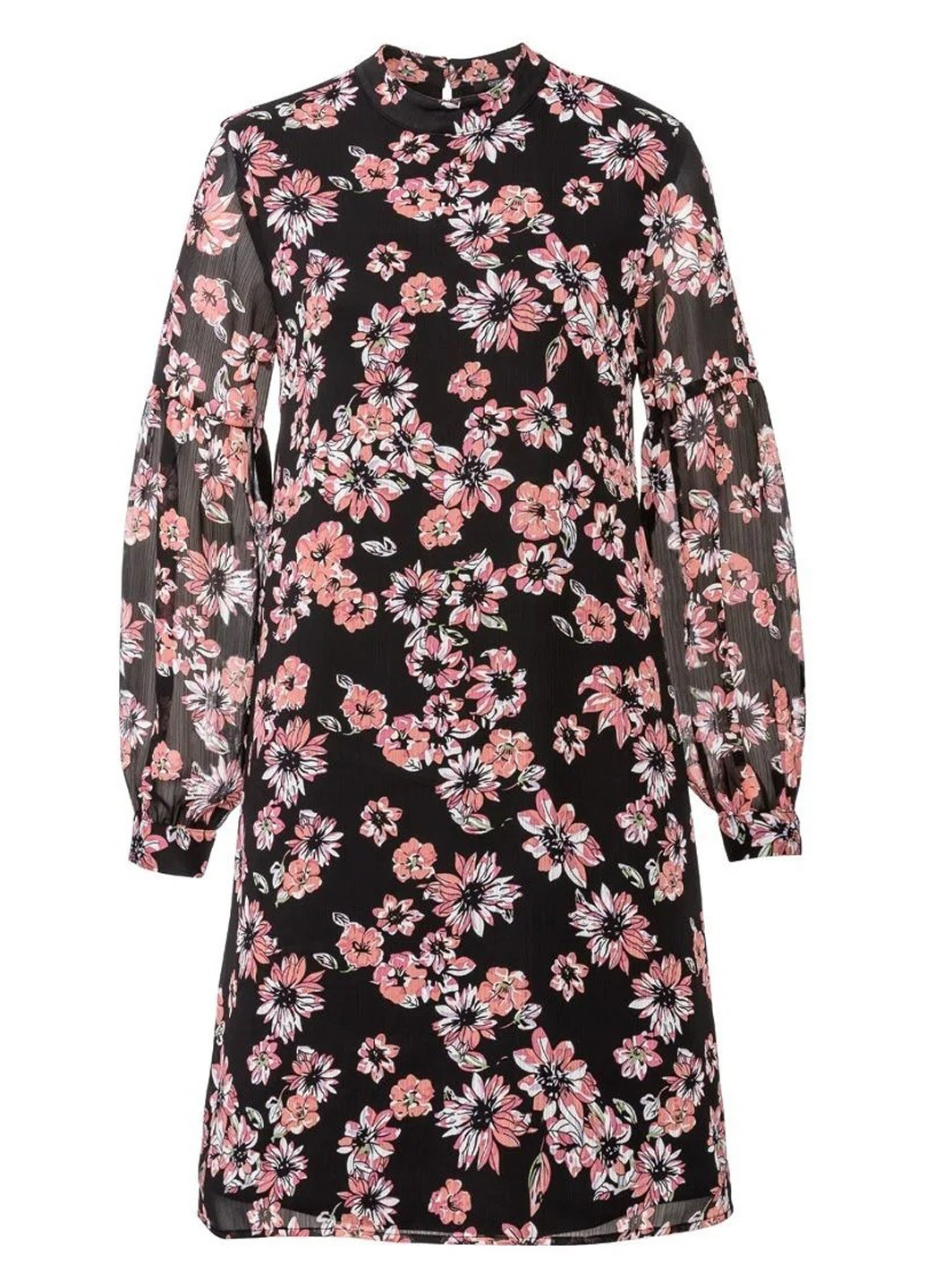 Чорна кежуал сукня а-силует Esmara з квітковим принтом