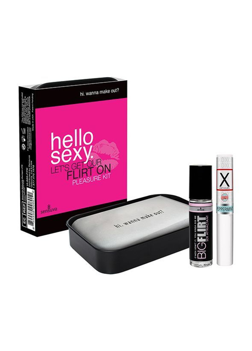 Подарочный набор для флирта Hello Sexy (стимулирующий бальзам для губ и феромоны) Sensuva (251876645)