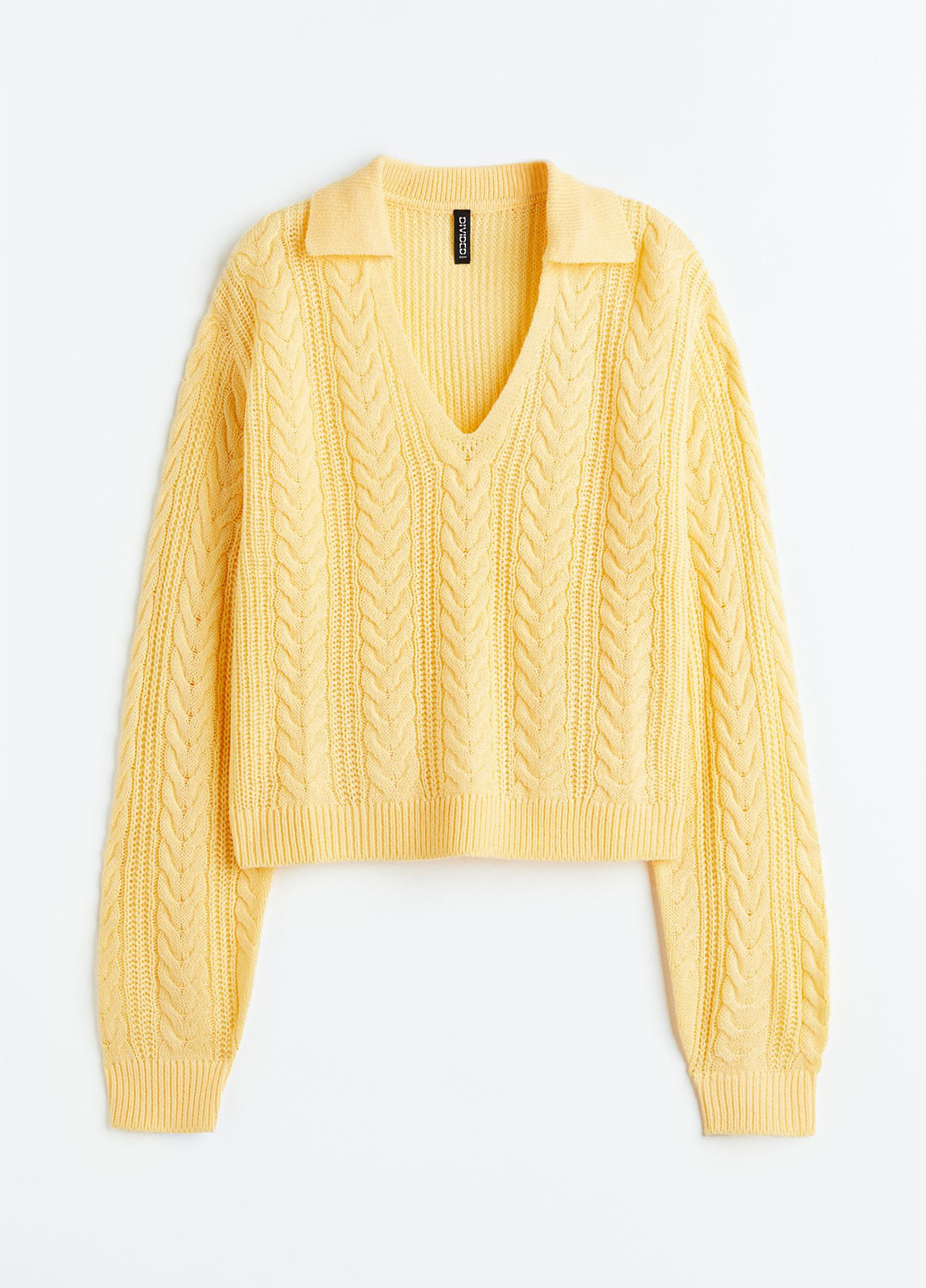 Світло-жовтий демісезонний джемпер вільного крою пуловер H&M