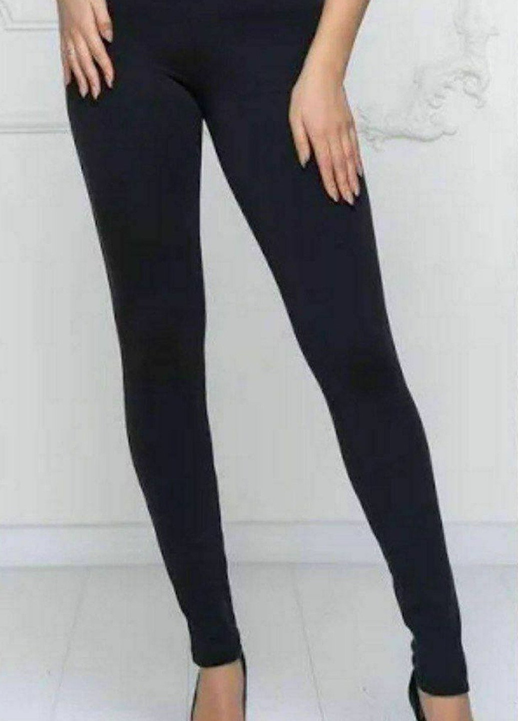 Черные зимние леггинсы No Brand