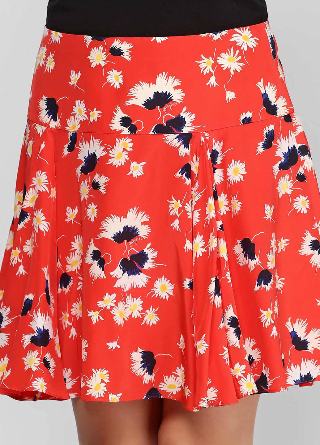 Красная кэжуал цветочной расцветки юбка Juicy Couture мини