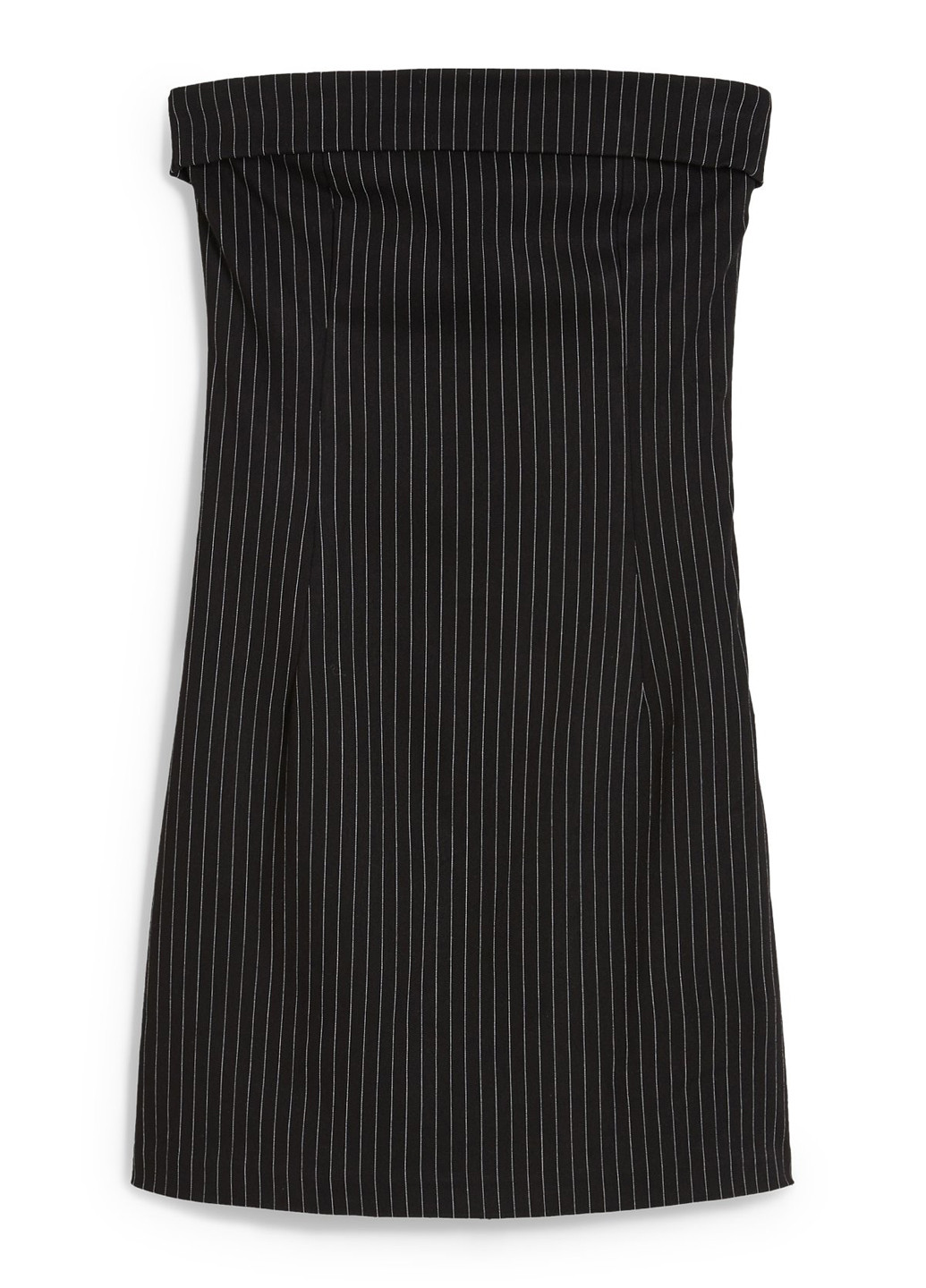 Черное кэжуал платье с открытой спиной C&A в полоску