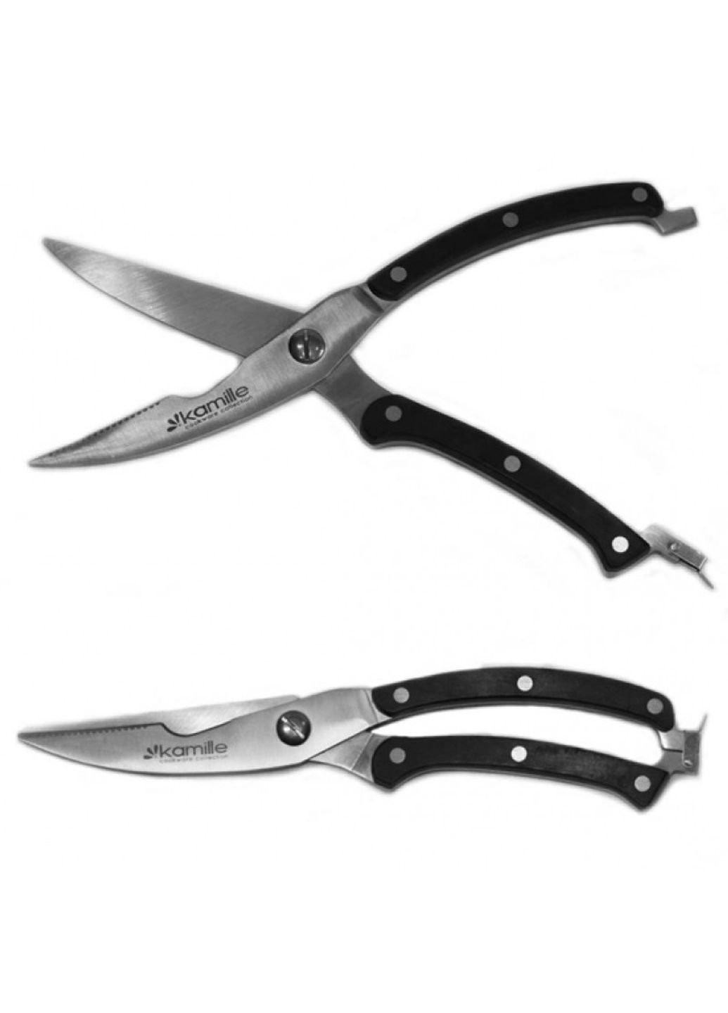 Ножиці кухонні із нержавіючої сталі 25см 5102 Kamille (253612728)
