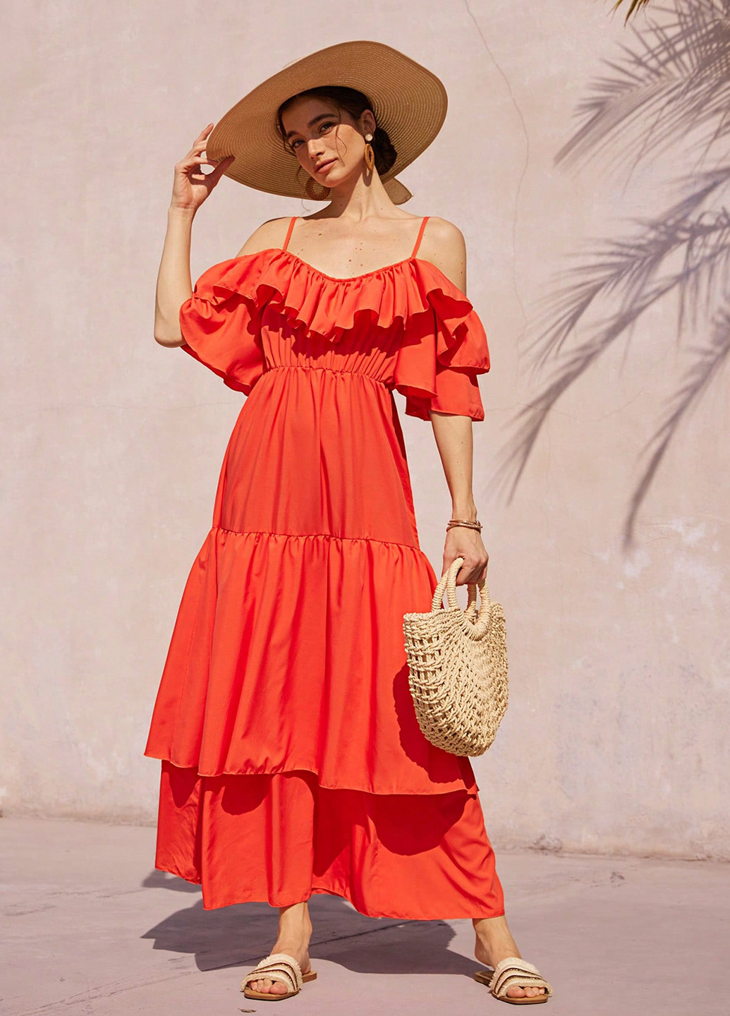 Летний женский сарафан SHEIN однотонный