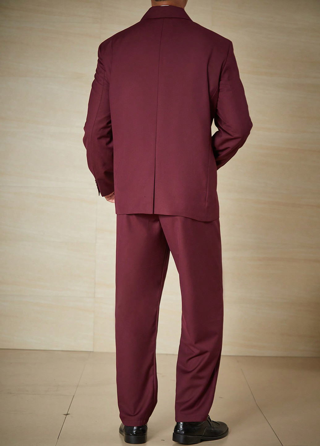 Бордовий демісезонний костюм (піджак, штани) брючний SHEIN