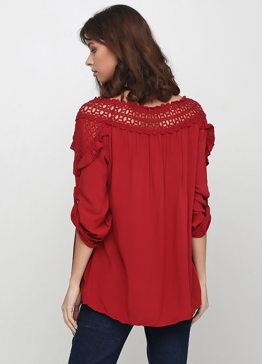 Светло-бордовая демисезонная блуза Made in Italy