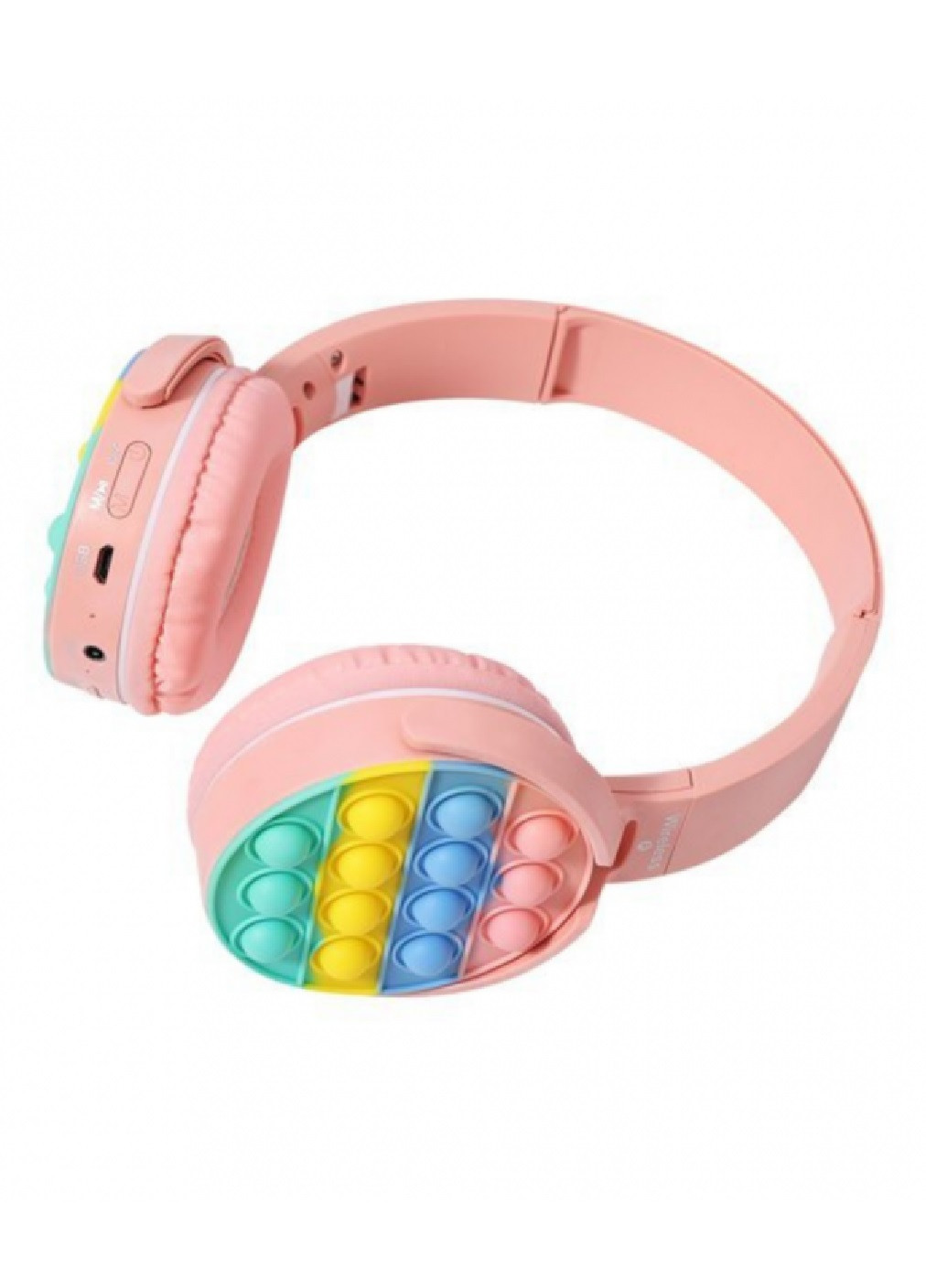 Дитячі бездротові навушники Pop It з Bluetooth (473281-Prob) Рожеві Unbranded (254294099)