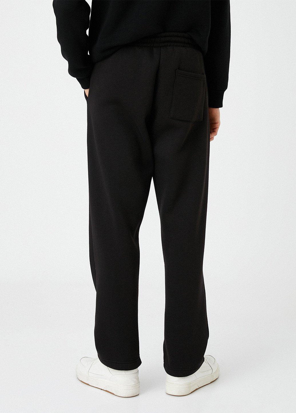 Черные спортивные демисезонные прямые брюки KOTON