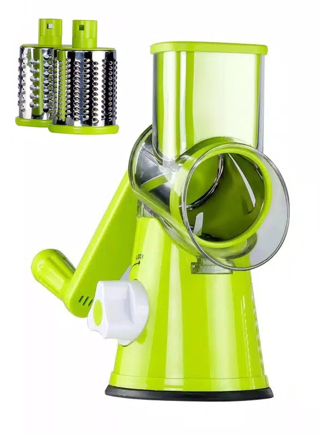 Многофункциональная овощерезка-терка, механический мультислайсер для овощей и фруктов с 3 насадками UFT VC3 (252395175)