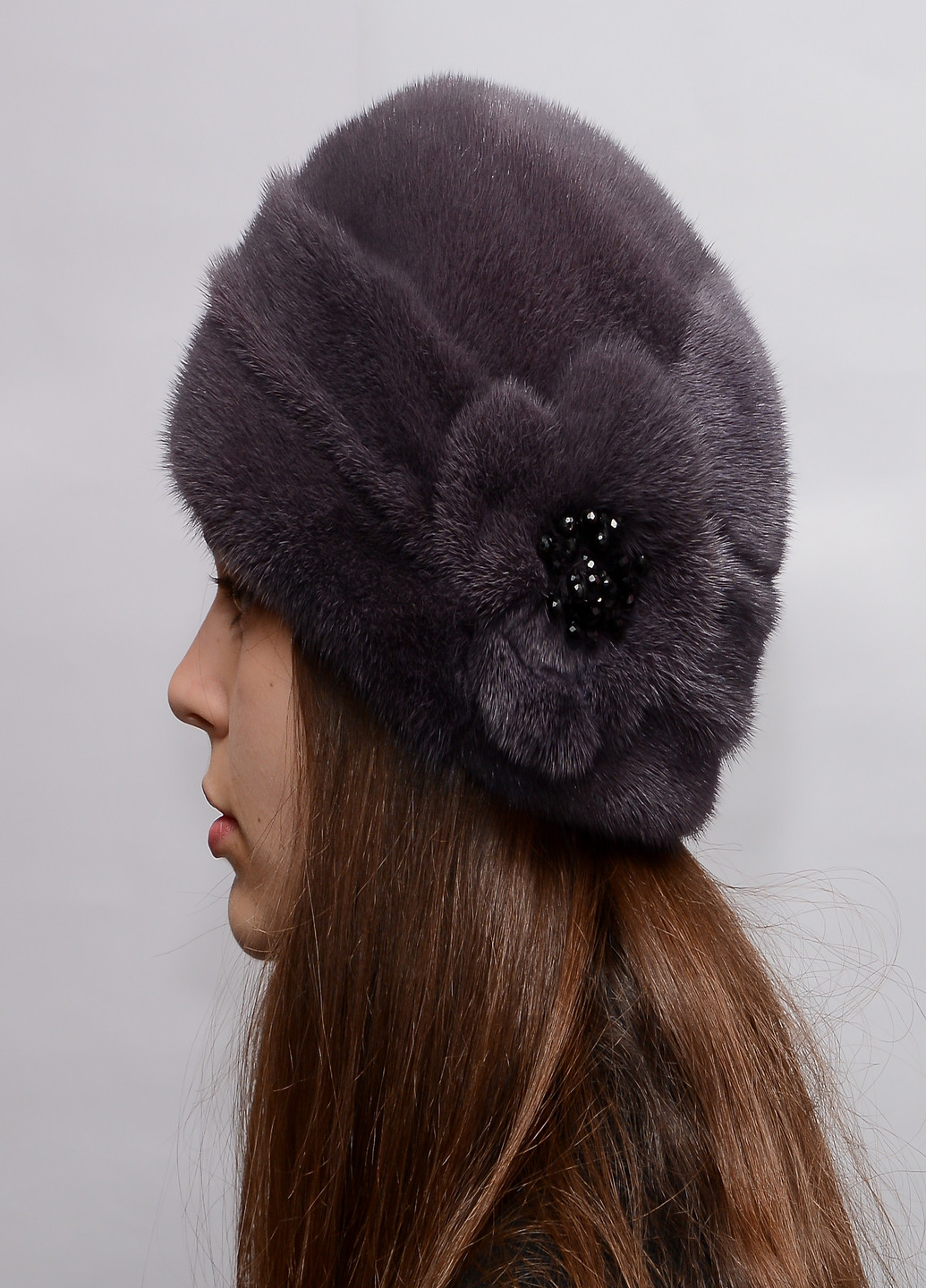 Женская зимняя норковая шапка Меховой Стиль шарик бусы (211665190)
