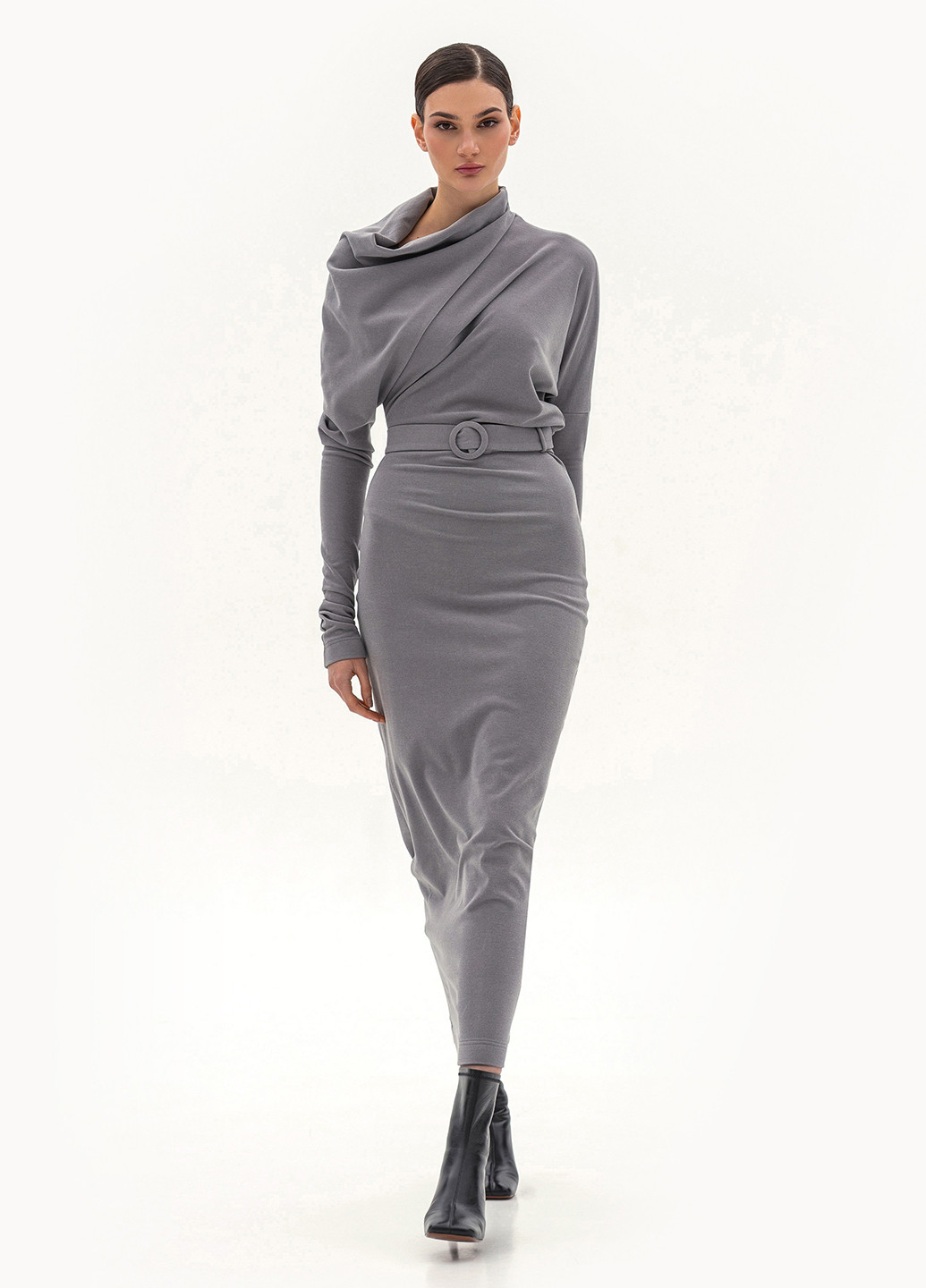 Сіра кежуал сукня силуетна BGL однотонна