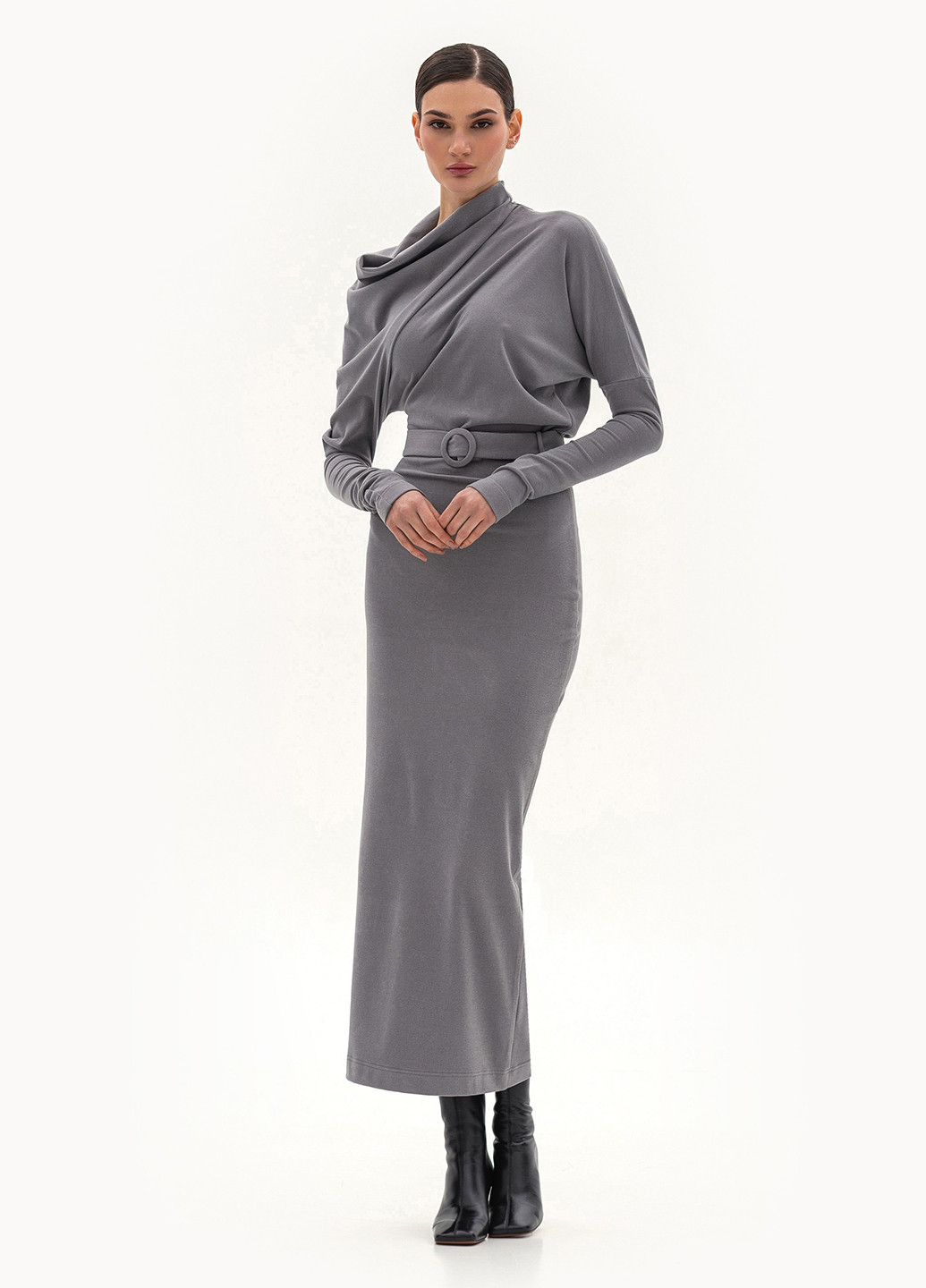 Сіра кежуал сукня силуетна BGL однотонна