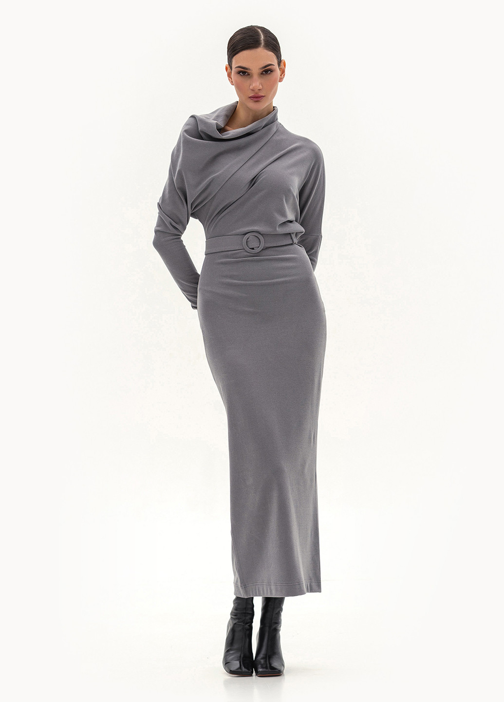 Сіра кежуал сукня силуетна BGL однотонна