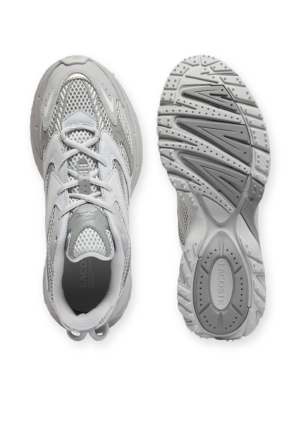 Серые демисезонные кроссовки Lacoste L003 Neo Shot