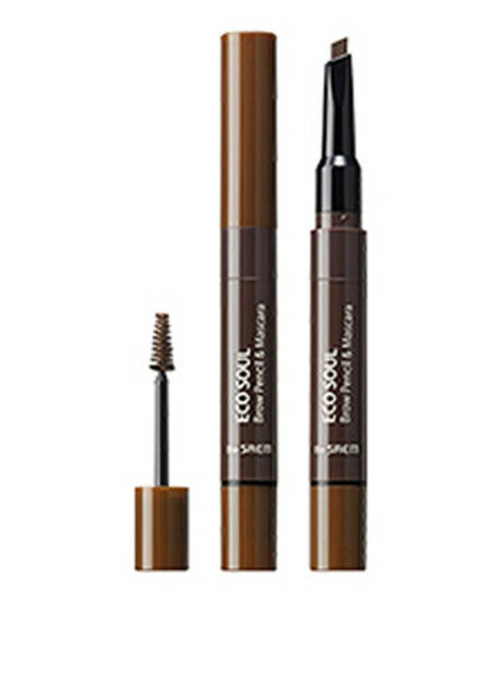 Туш-олівець для брів Eco Soul Brow Pencil & Mascara 02 Natural Brown, 0,2 г + 2,5 мл The Saem (184900247)