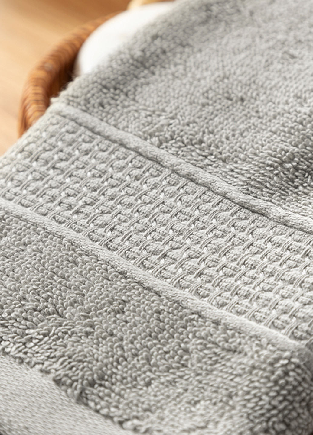 English Home полотенце для рук, 30х50 см однотонный светло-серый производство - Турция