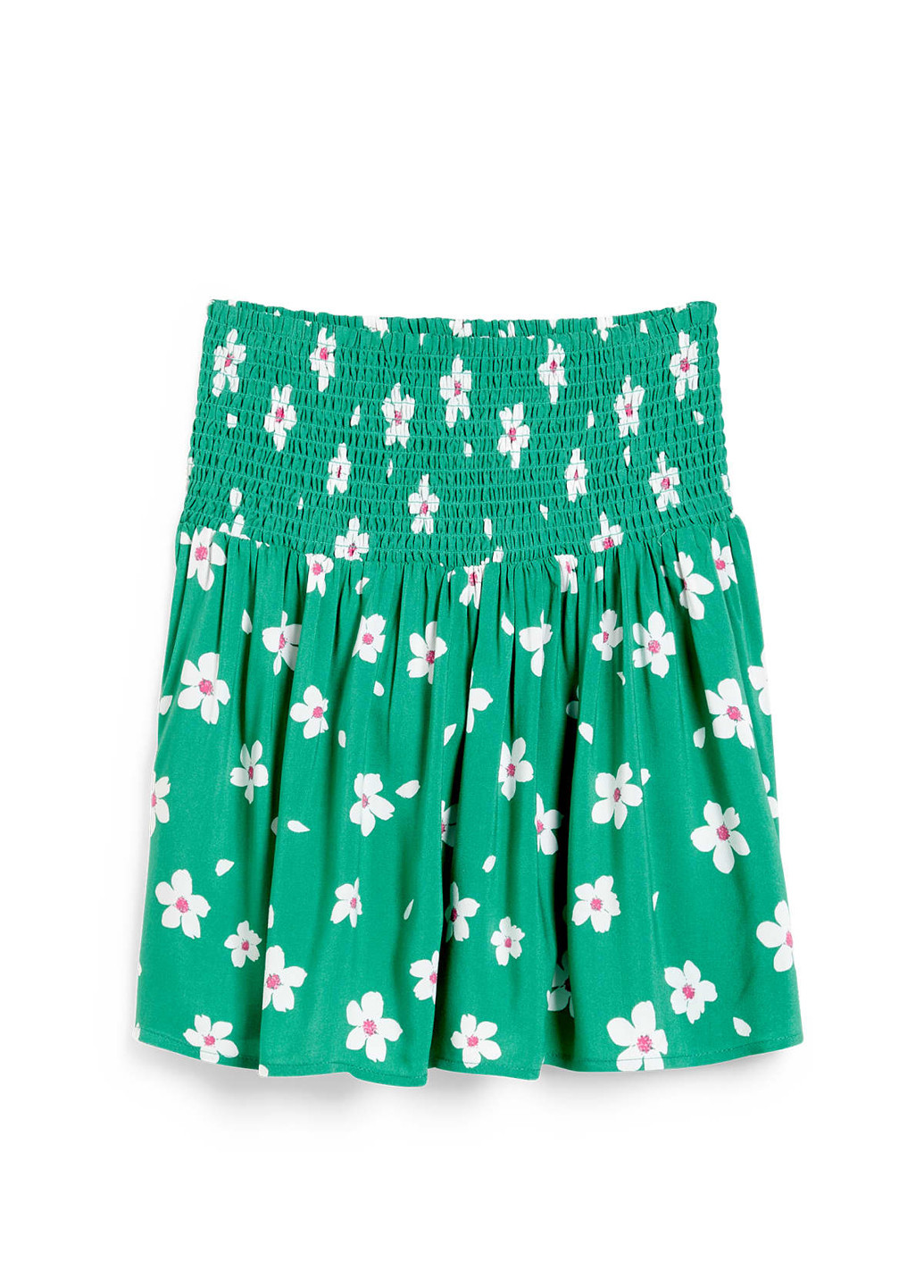 Зеленая кэжуал цветочной расцветки юбка C&A