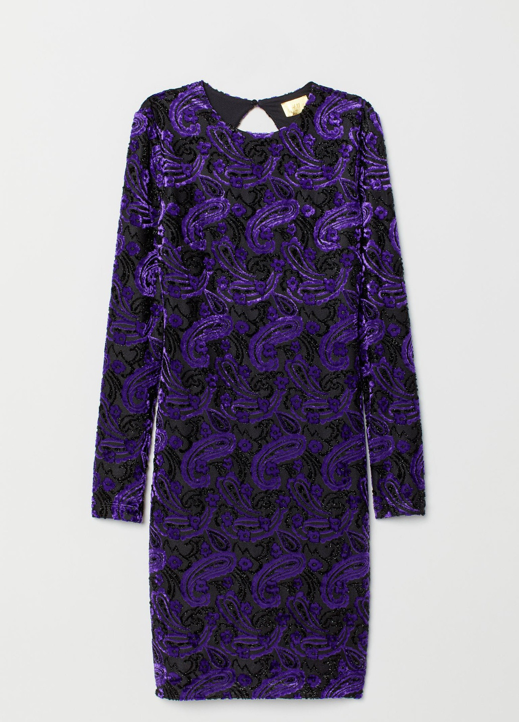 Фиолетовое кэжуал платье H&M с рисунком
