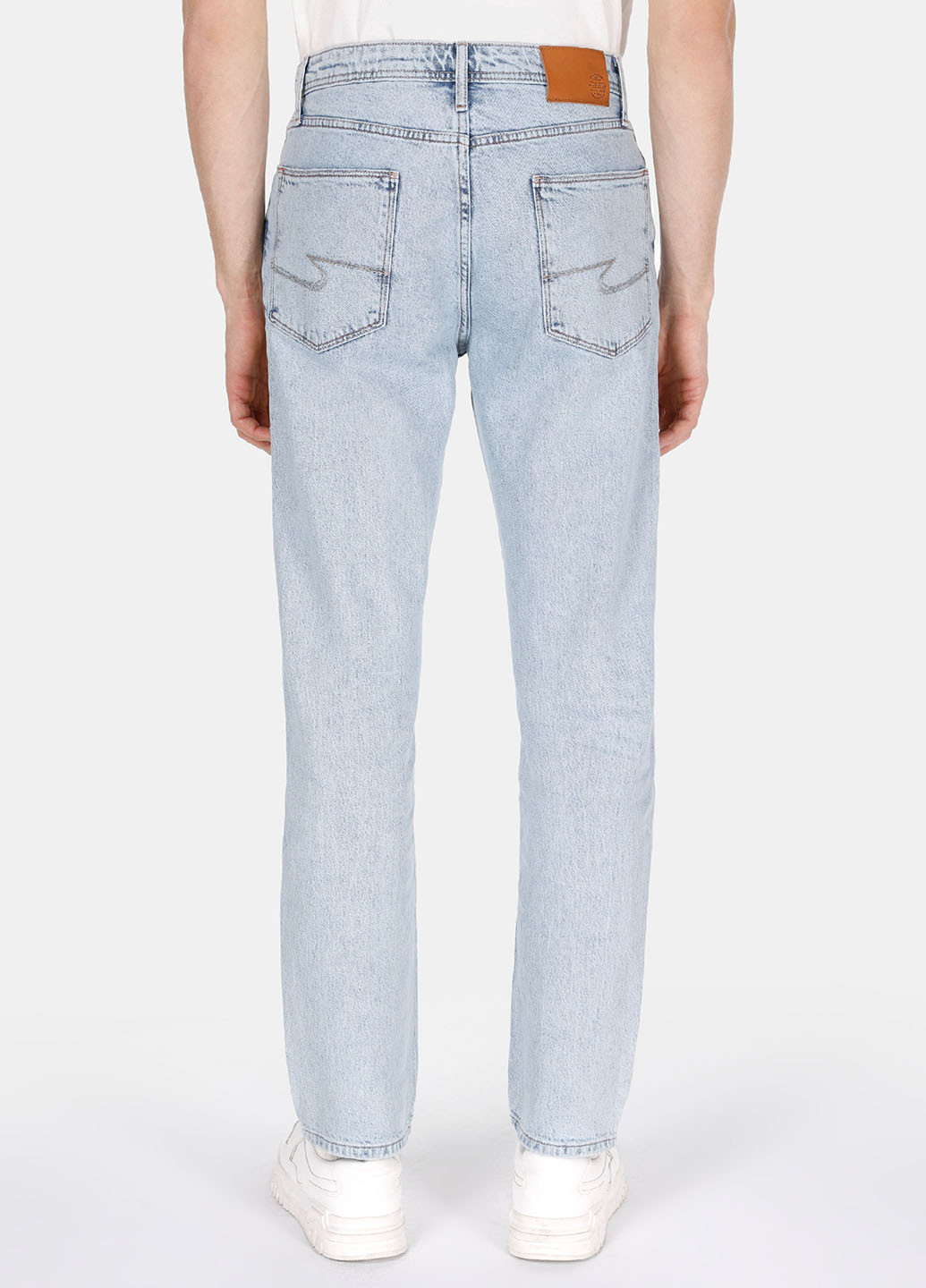 Светло-голубые демисезонные зауженные джинсы Colin's