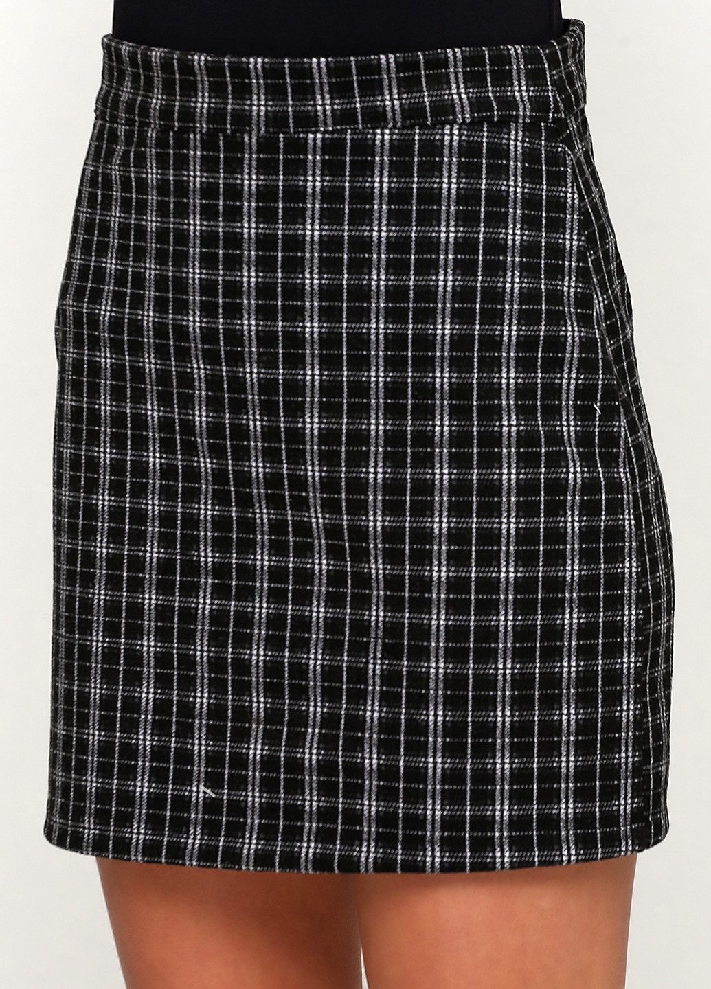 Черно-белая кэжуал в клетку юбка Made in Italy карандаш