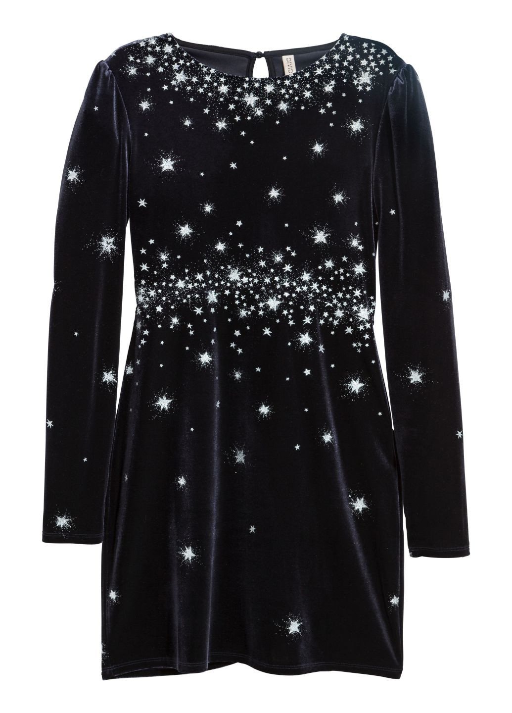 Темно-синее кэжуал платье футляр H&M звезды