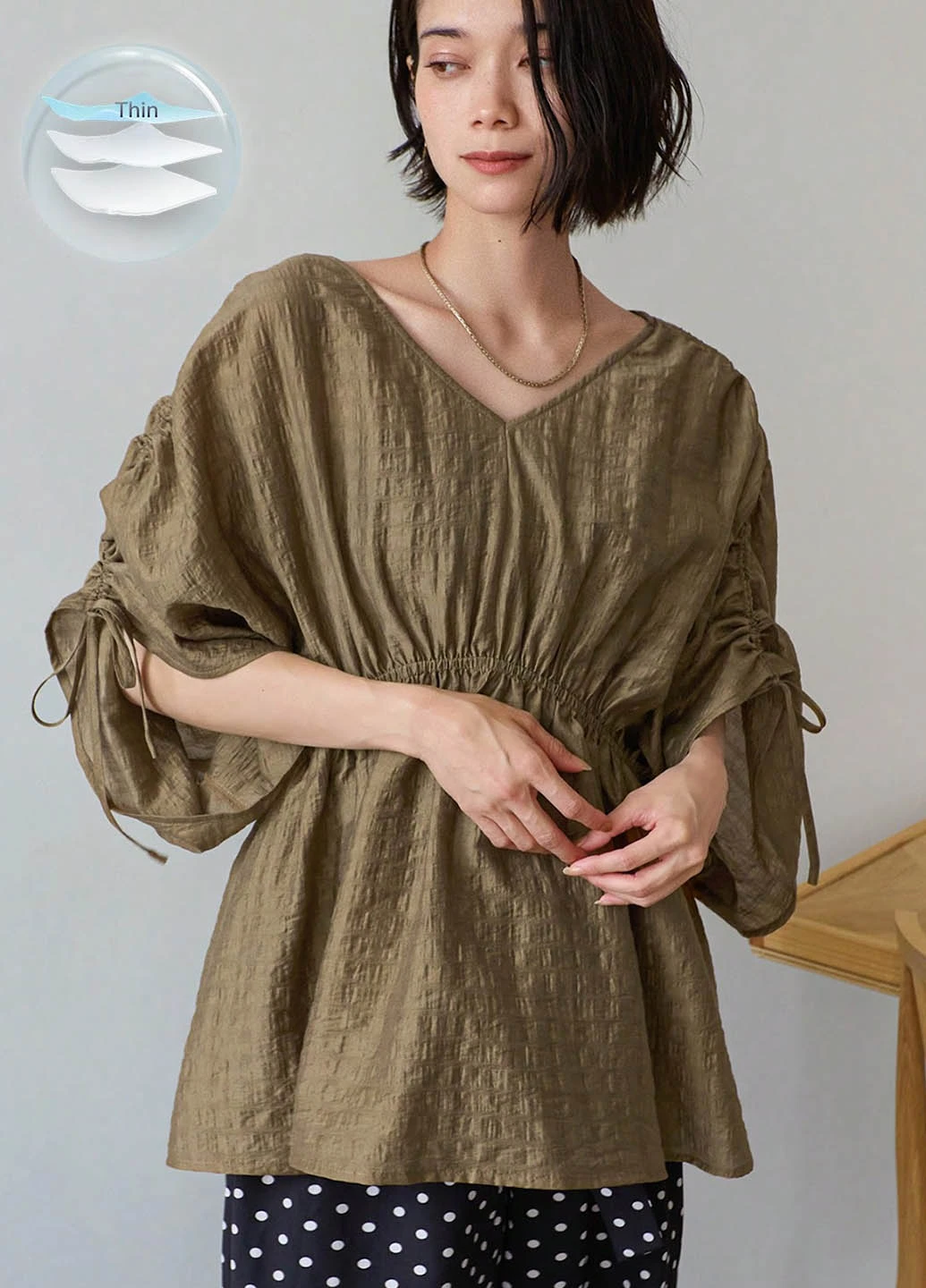 Коричнева блуза SHEIN