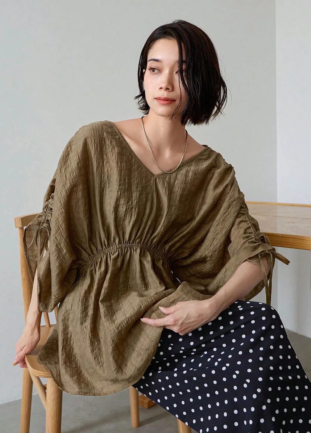 Коричнева блуза SHEIN