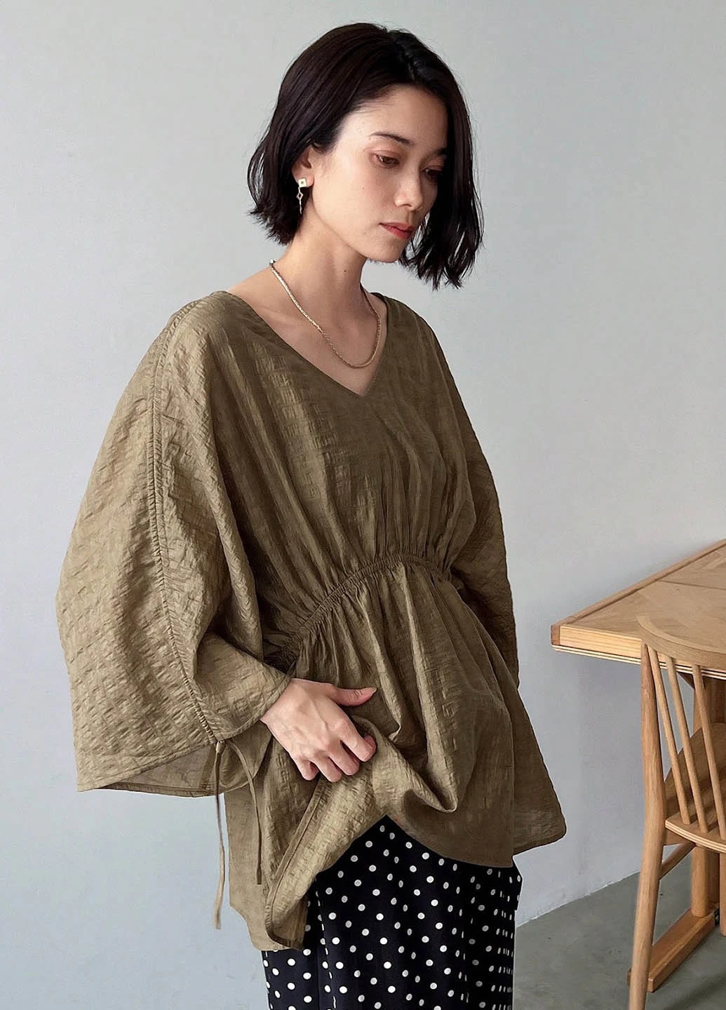 Коричнева блуза SHEIN