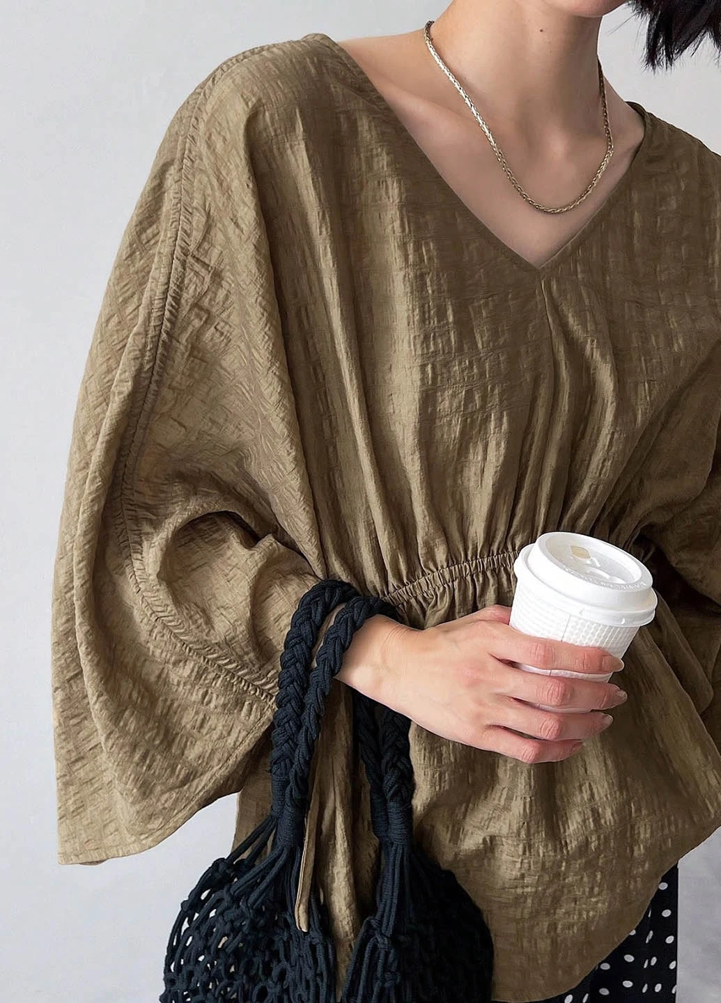 Коричнева блуза SHEIN