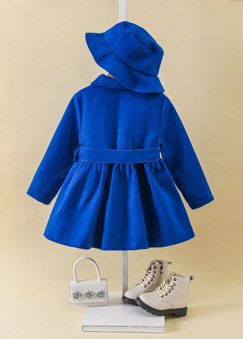 Индиго демисезонное Пальто однобортное SHEIN