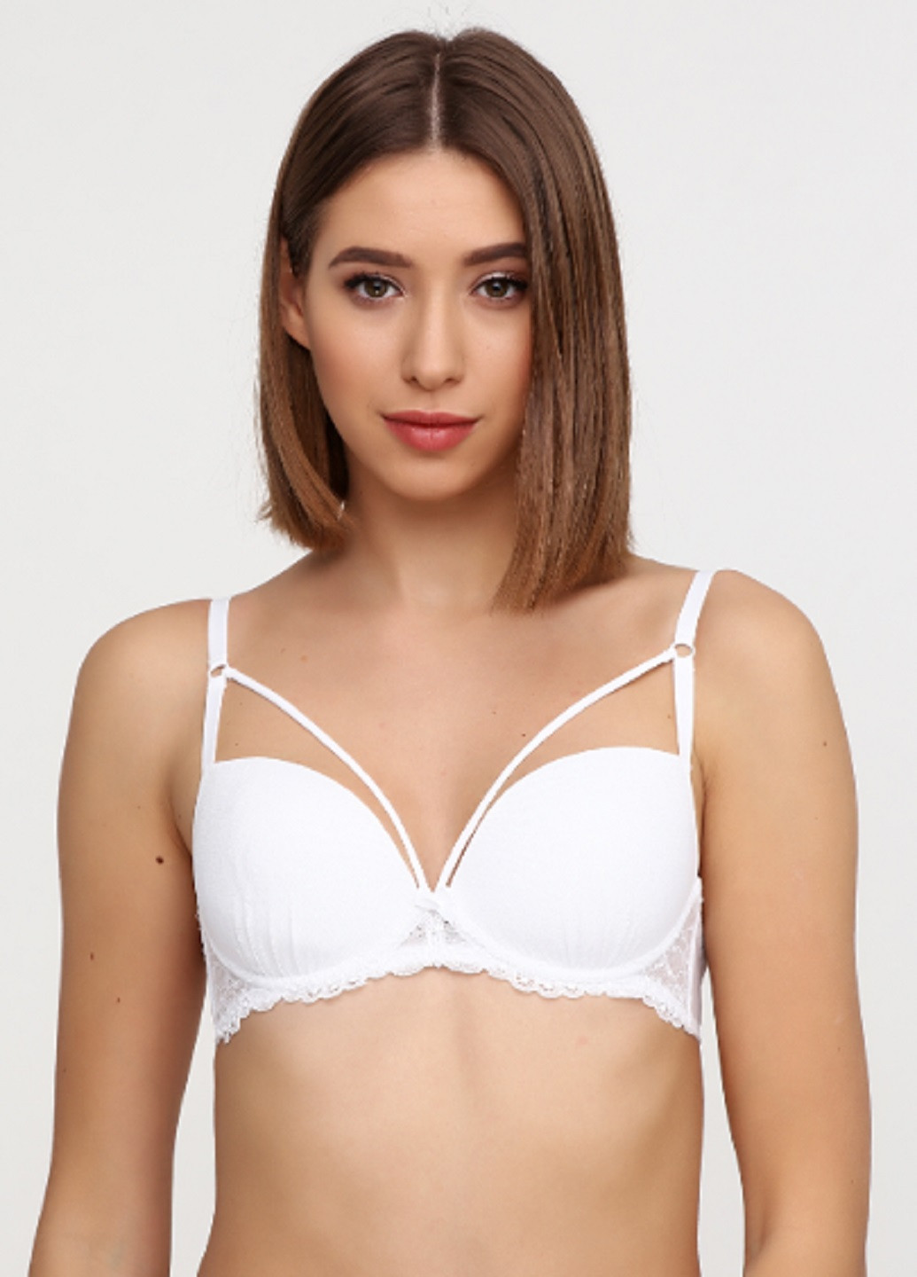 Білий бюстгалтер Sambario з кісточками
