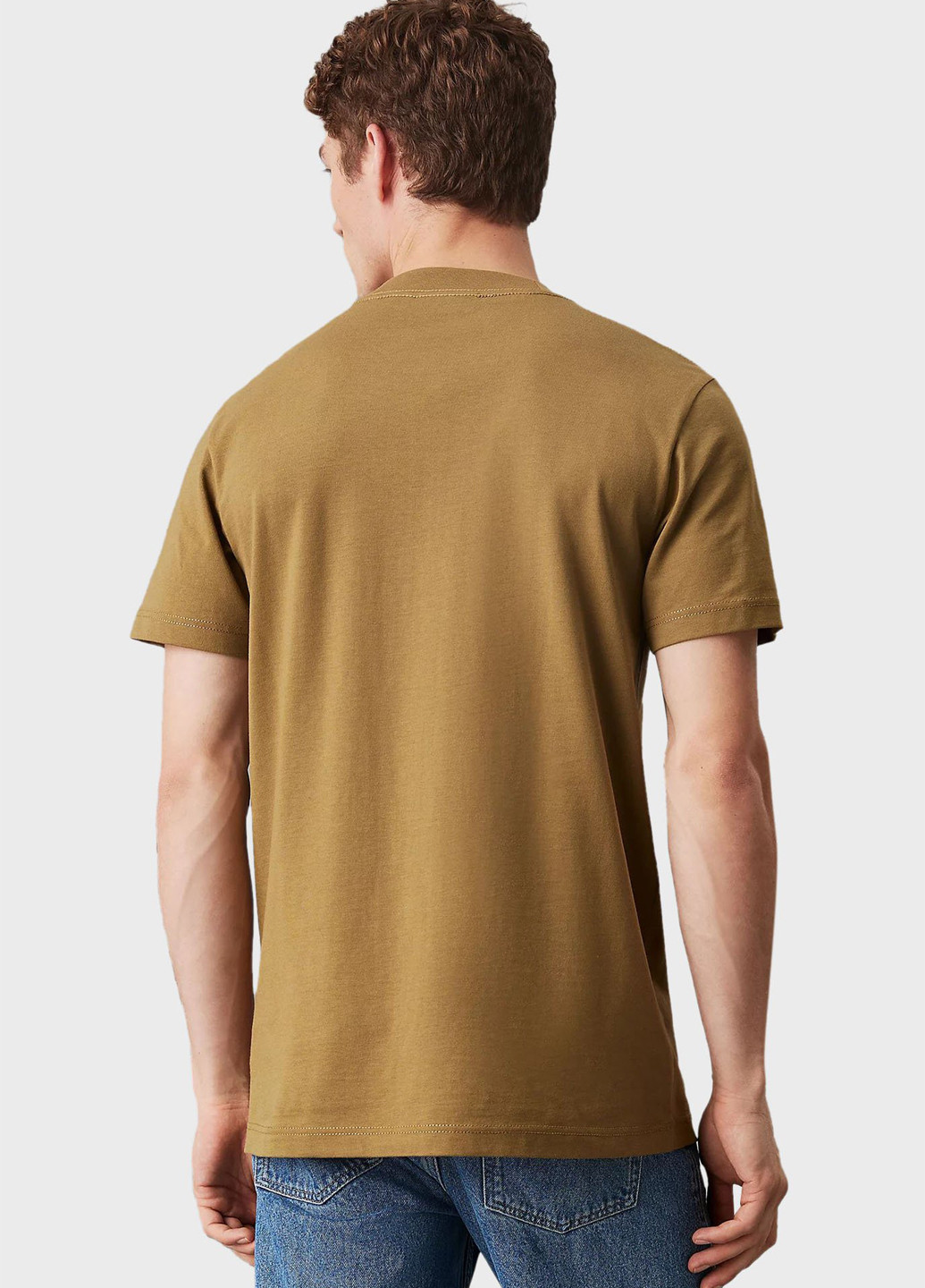 Горчичная футболка Calvin Klein Jeans