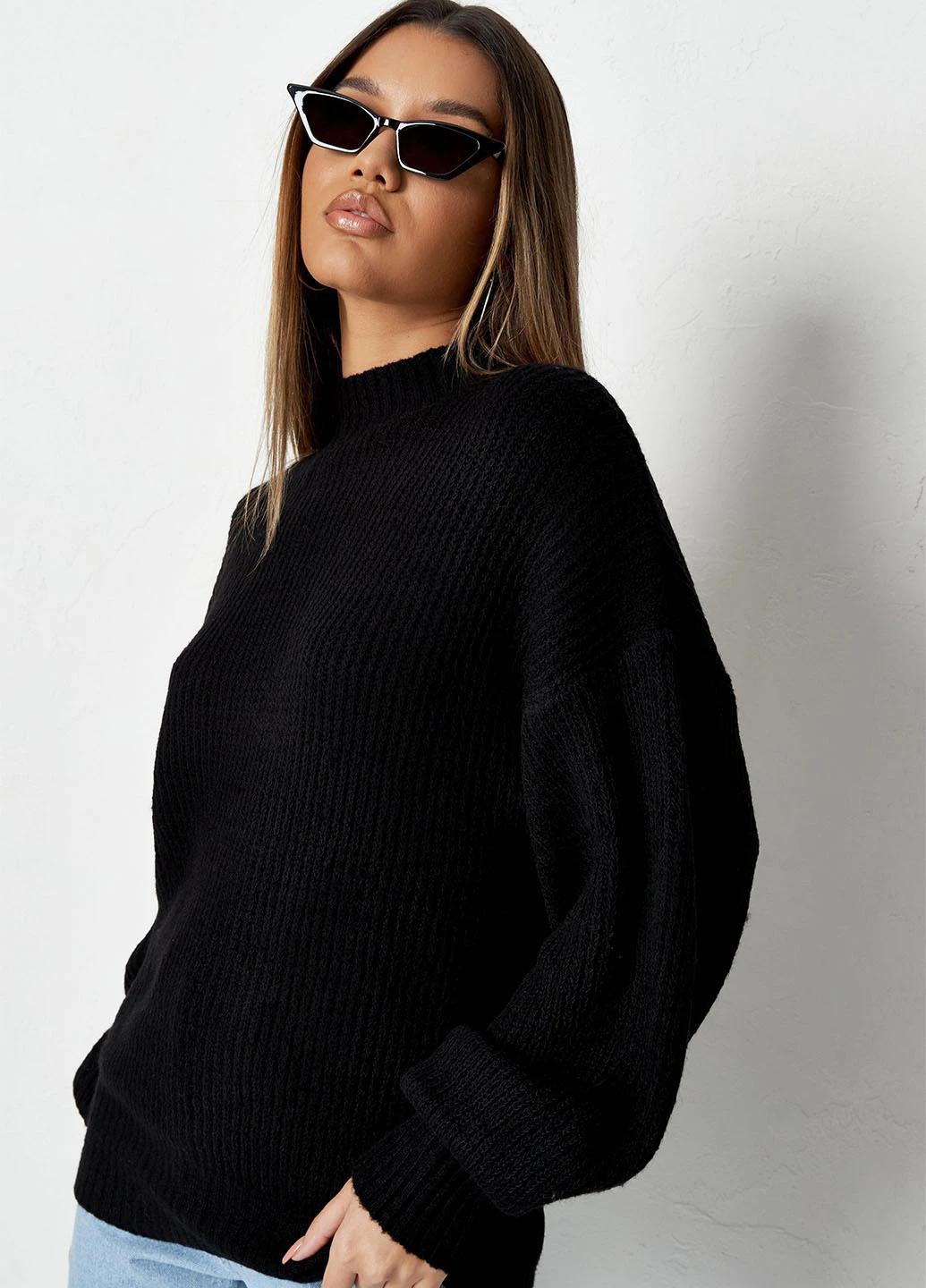 Чорний зимовий светр Missguided