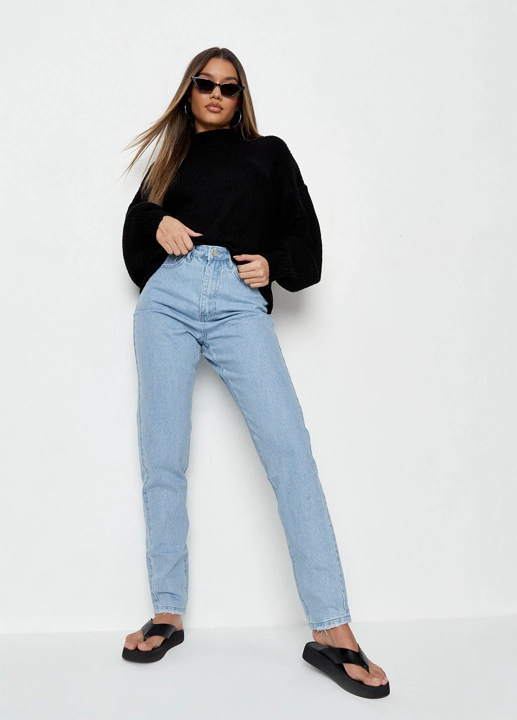 Чорний зимовий светр Missguided