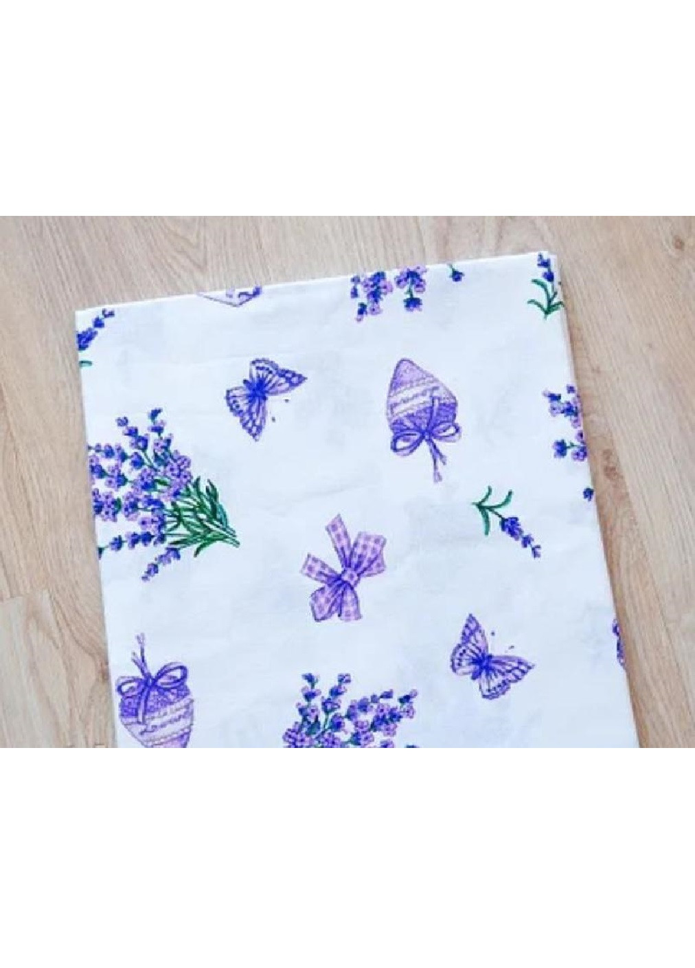 Скатертина накидка на обідній стіл бавовняна лляна з візерунком 110х150 см (473473-Prob) Unbranded (254803045)