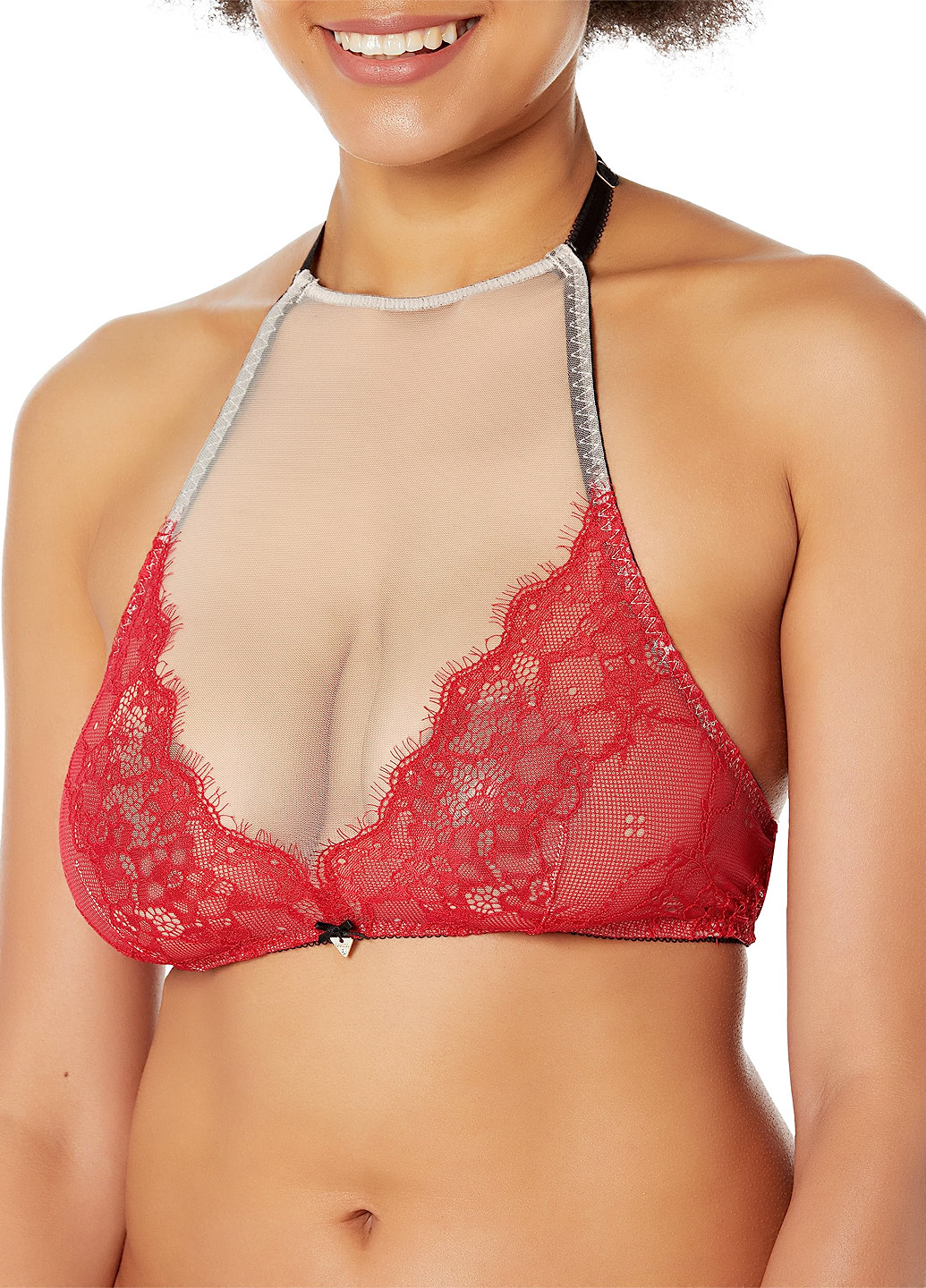 Червоний тріенджел бюстгальтер Guess без кісточок поліамід