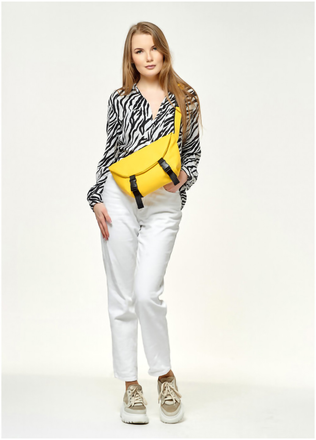 Жіноча сумка на пояс (бананка) 33х22х7 см Sambag (253174891)