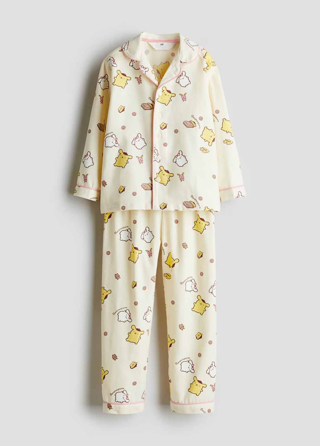 Светло-желтая всесезон пижама (рубашка, брюки) рубашка + брюки H&M