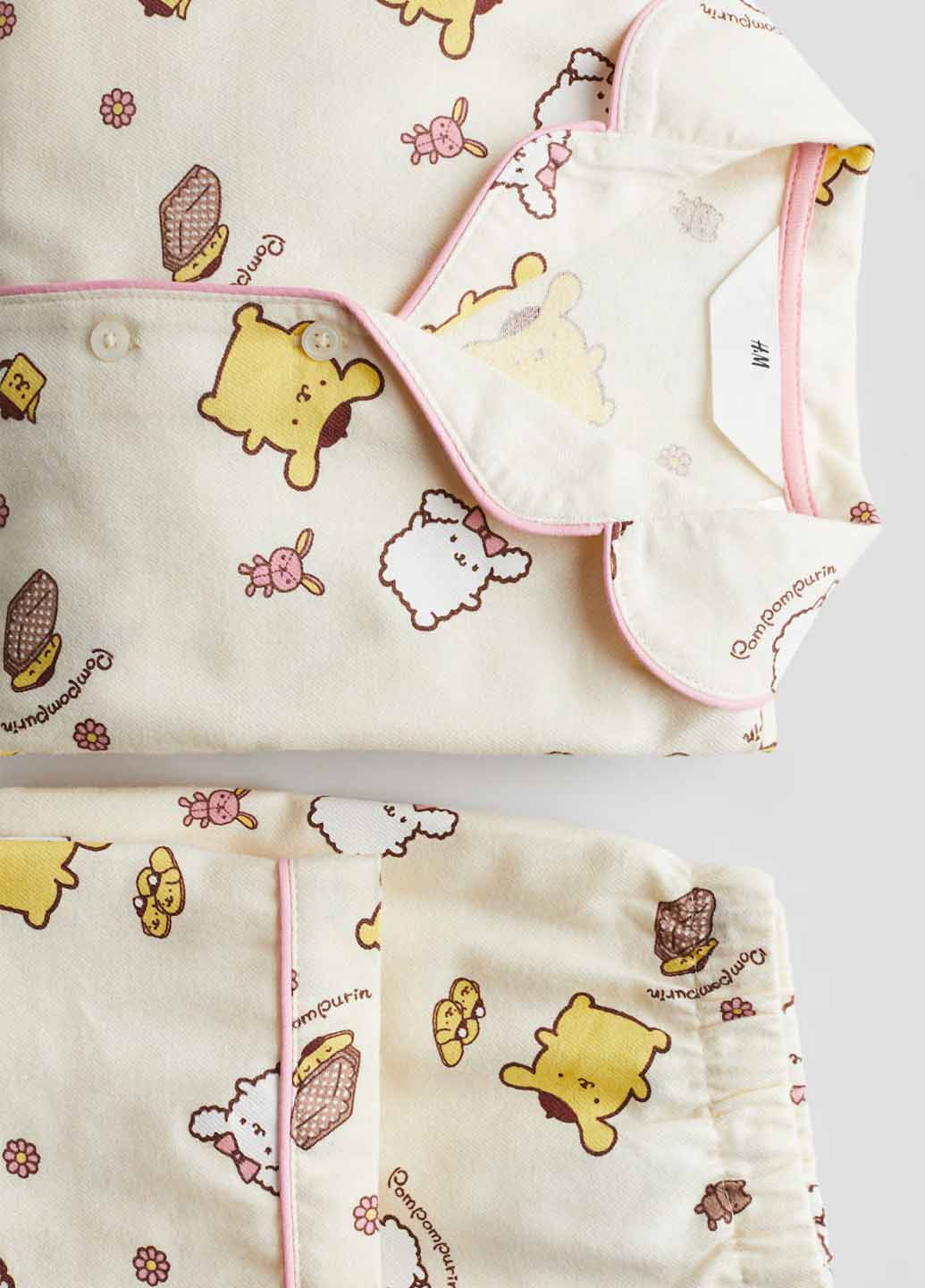 Светло-желтая всесезон пижама (рубашка, брюки) рубашка + брюки H&M