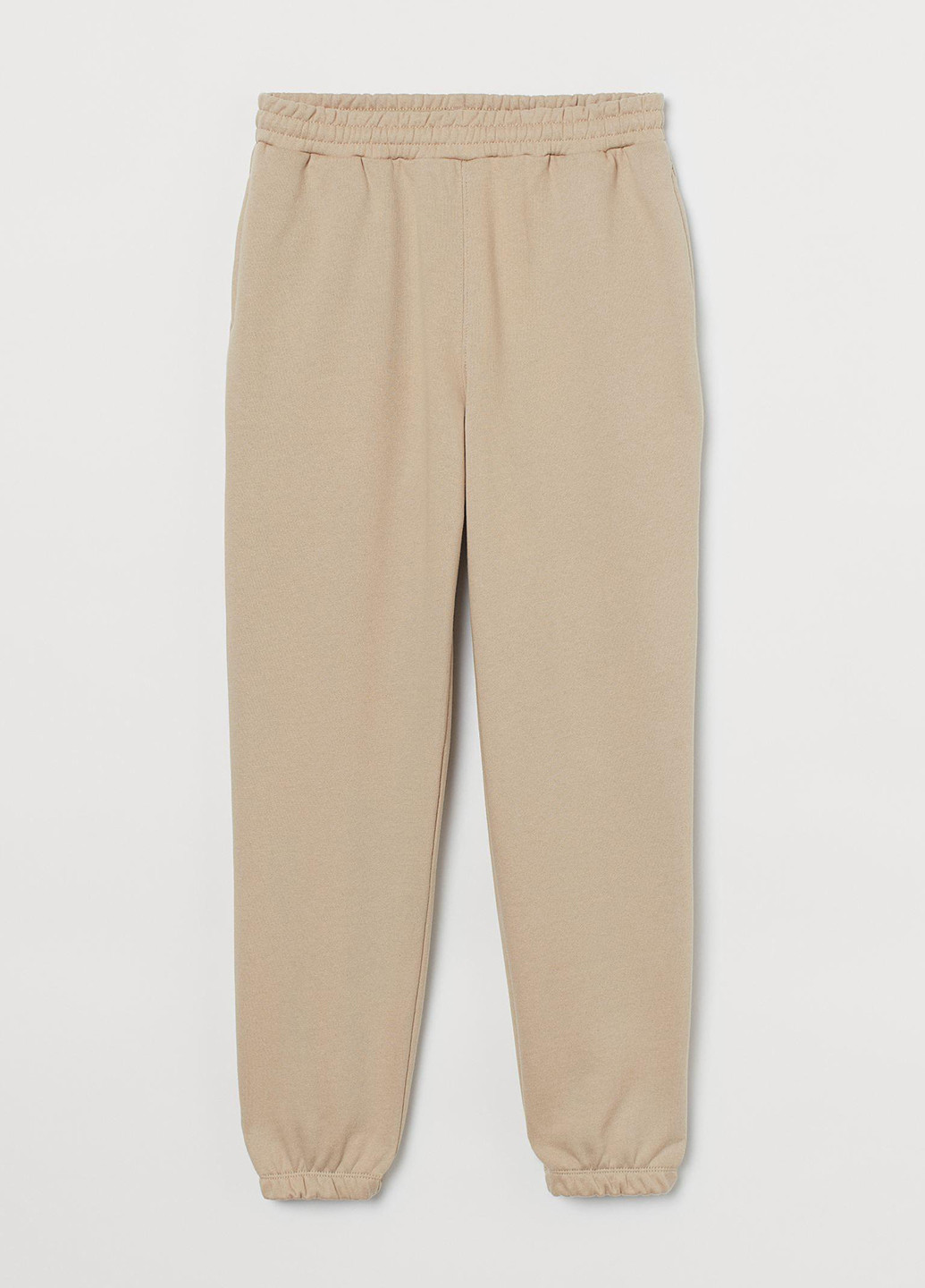 Светло-бежевые кэжуал демисезонные джоггеры брюки H&M