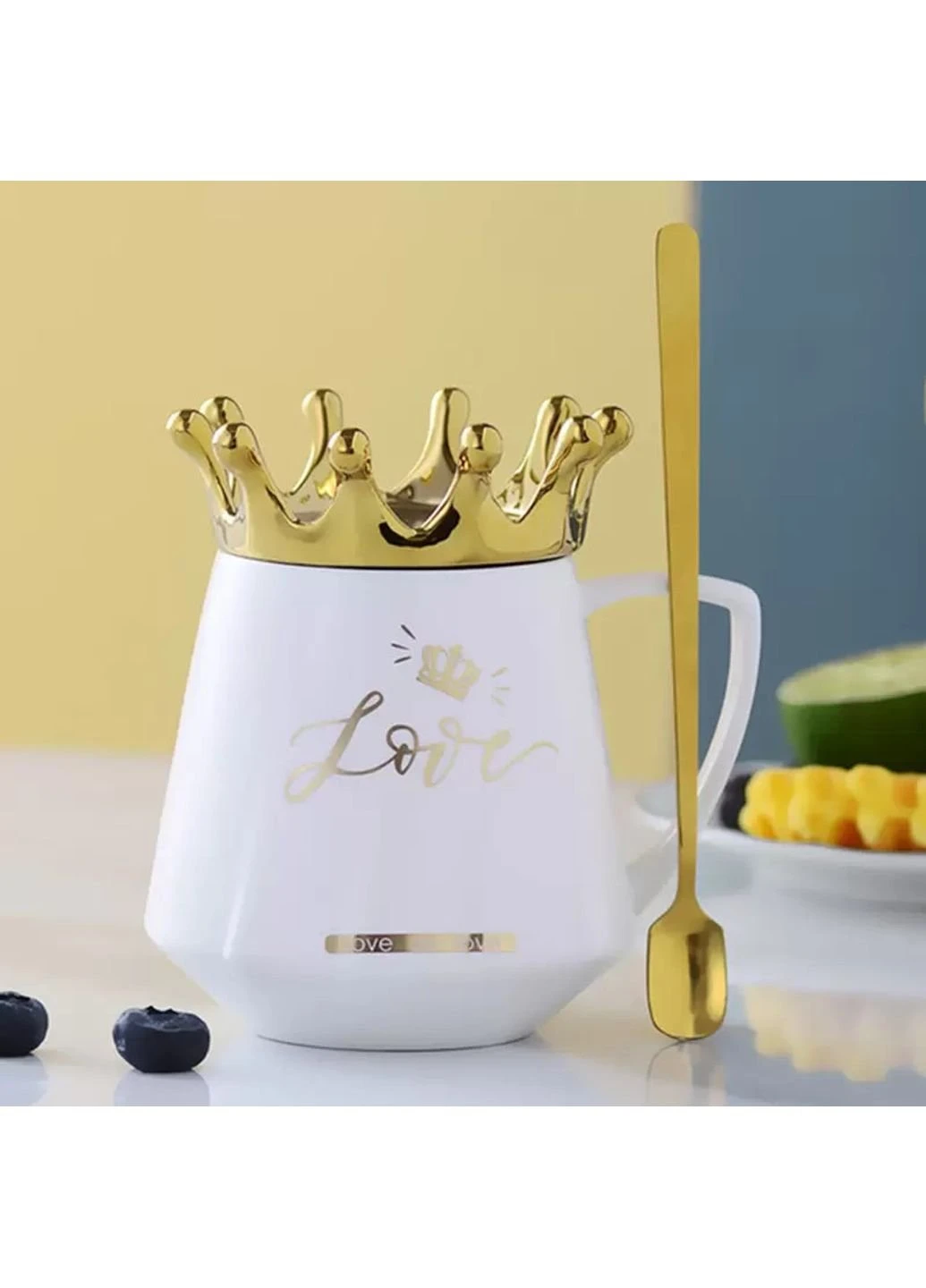 Кружка с крышкой Love 6820 350 мл No Brand (253610008)