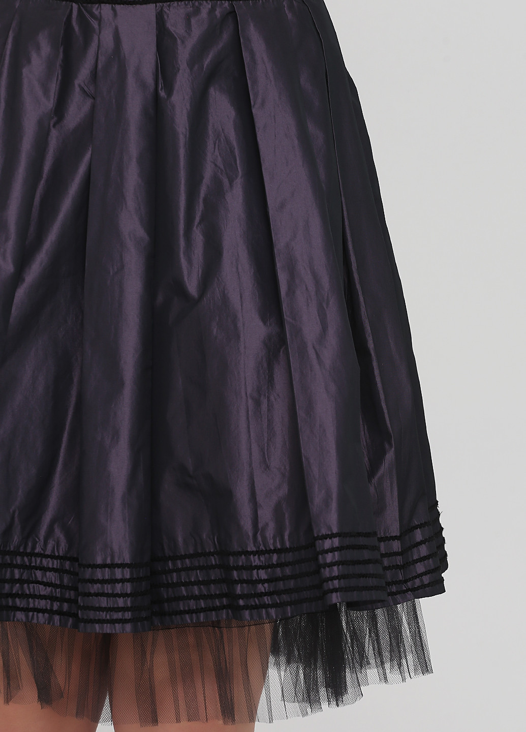 Темно-фиолетовая кэжуал однотонная юбка Background клешированная-солнце
