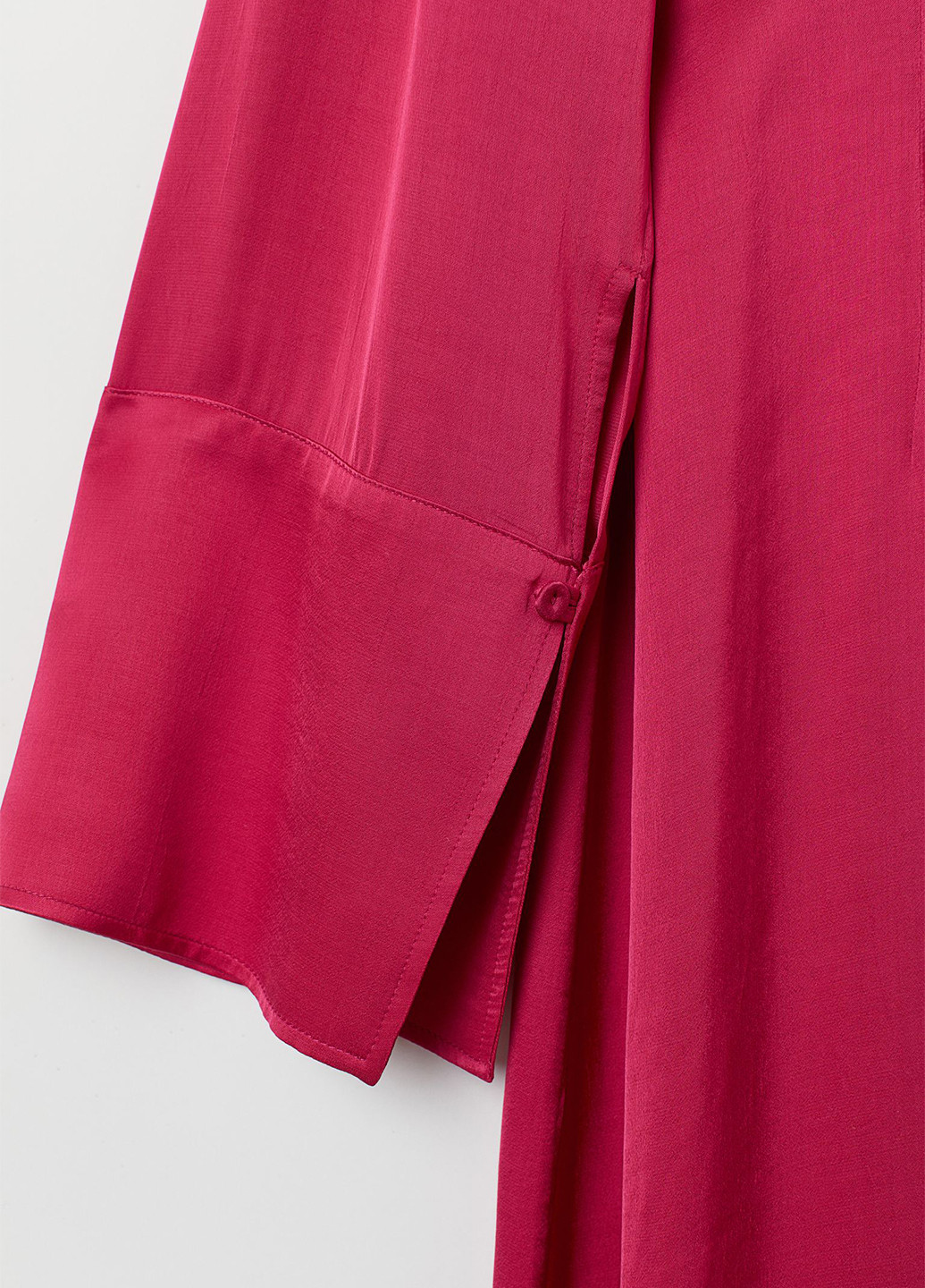 Фуксиновое (цвета Фуксия) кэжуал платье на запах H&M однотонное