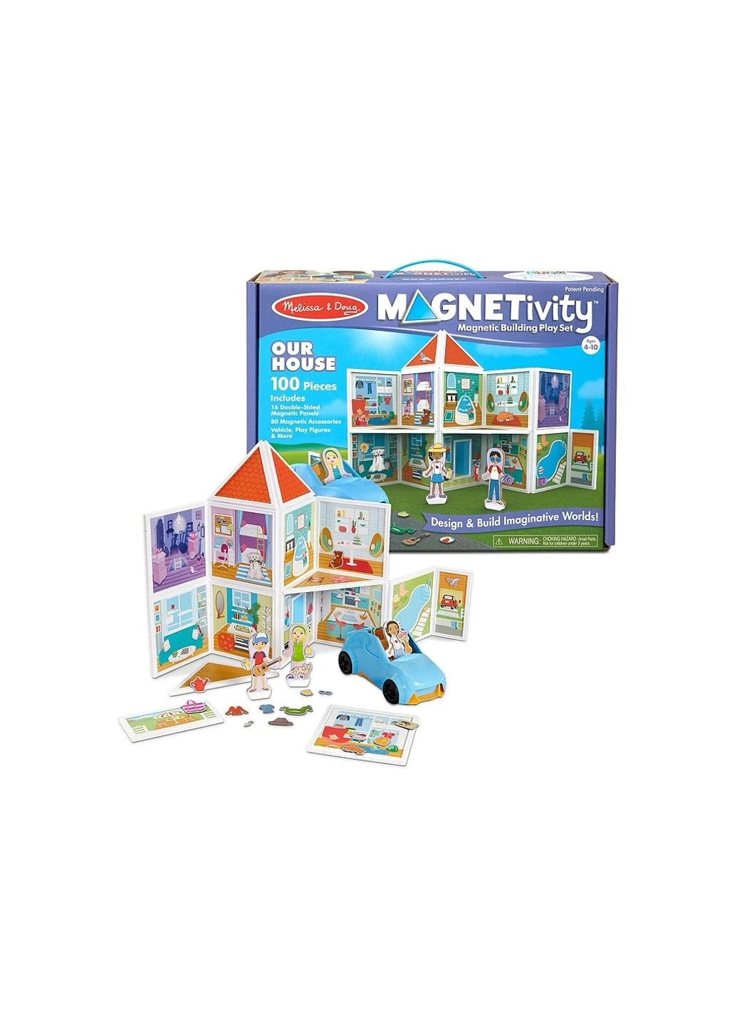 Игровой набор магнитный набор построек Наш дом (MD30650) Melissa&Doug (254068866)